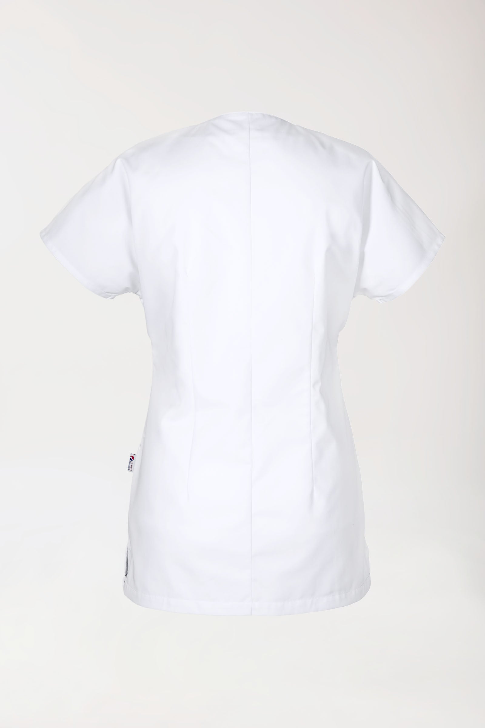 JUST STRONG Kasack Damen - durchgeknöpft weiss, Rückansicht