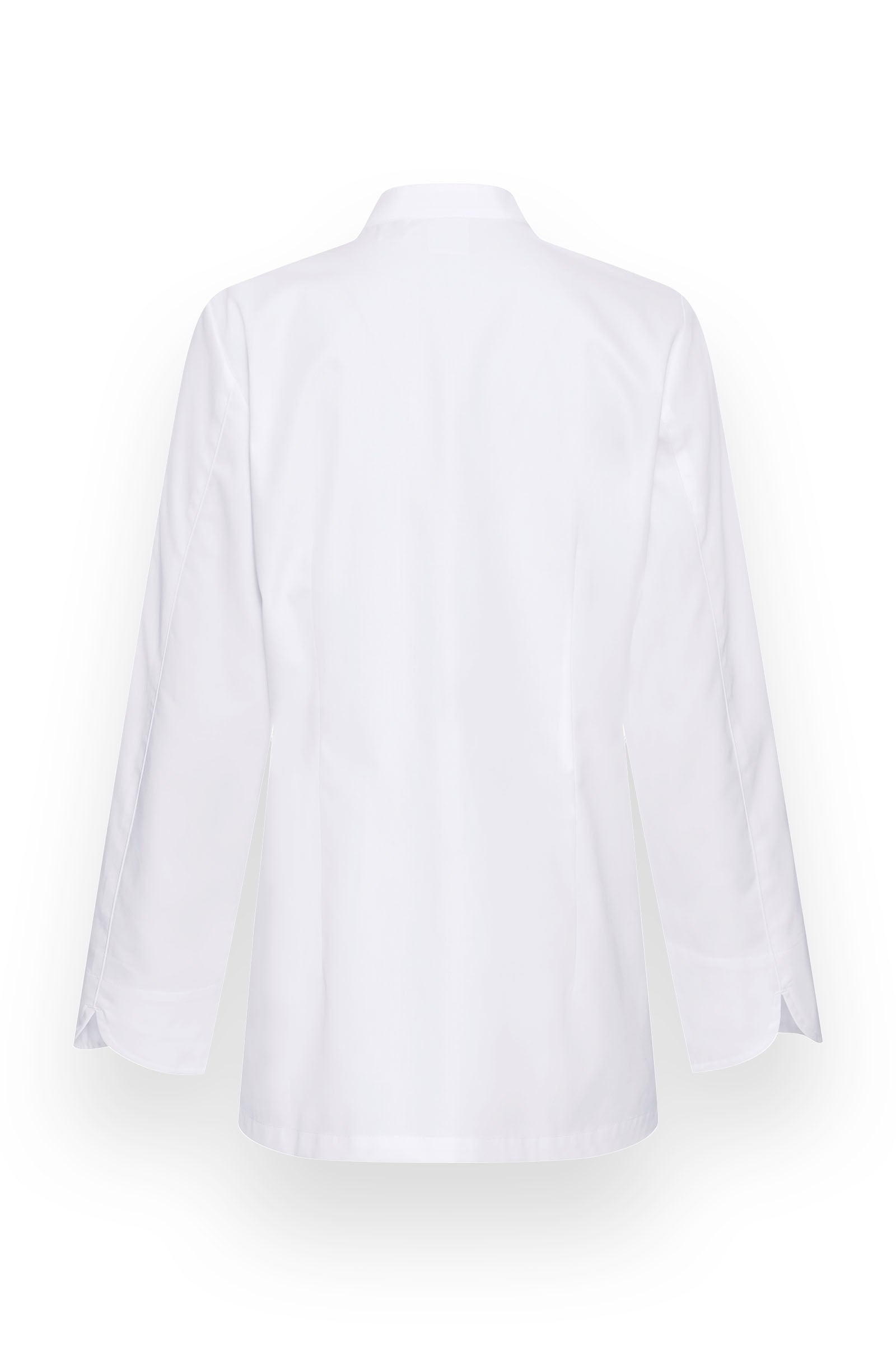 Gastro Kochjacke Damen - 6er Knopfreihe - 1/1 Arm weiss, Rückansicht