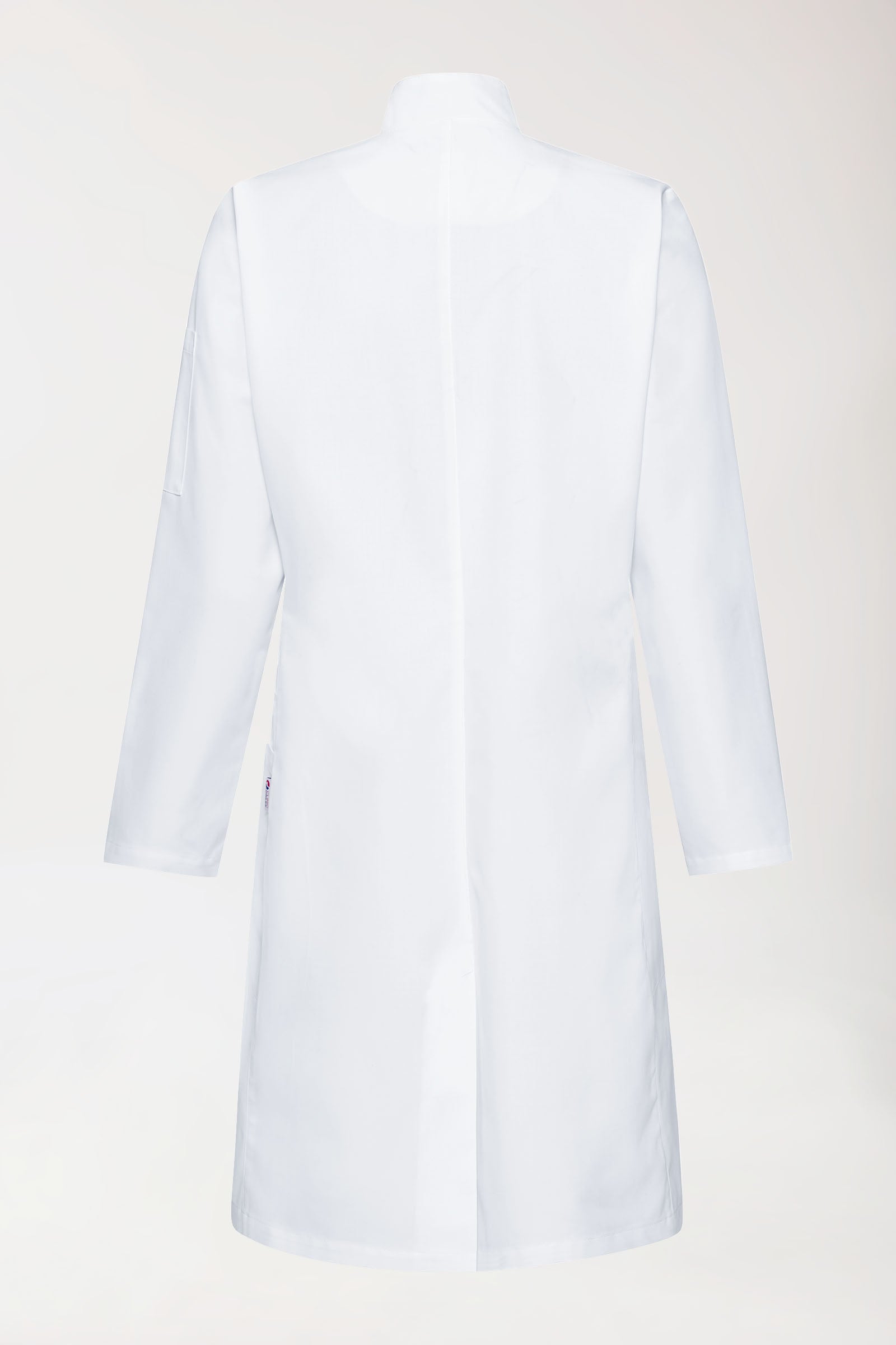 Mantel Damen - Baumwolle - Druckknopfleiste - weiss, Vue de dos