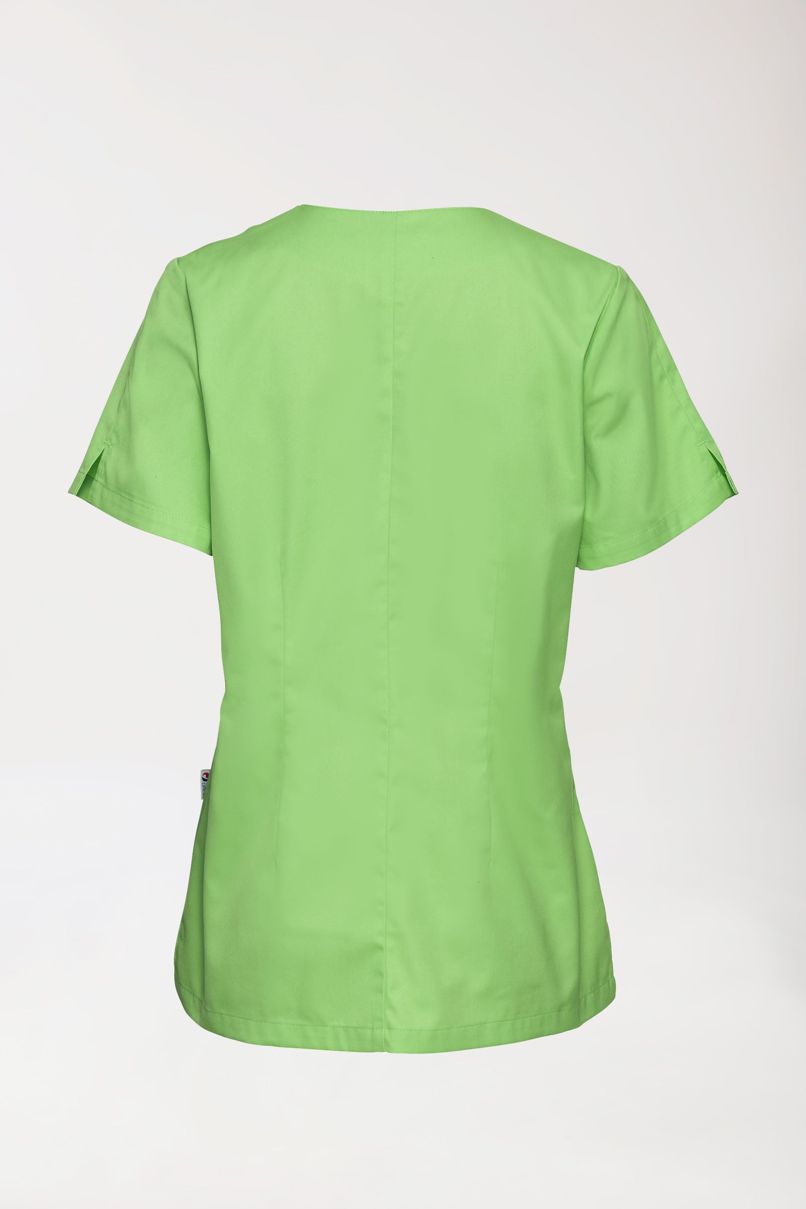 CORE Schlupfkasack Damen curved fit - mit Druckknöpfen apfelgrün, Vue de dos