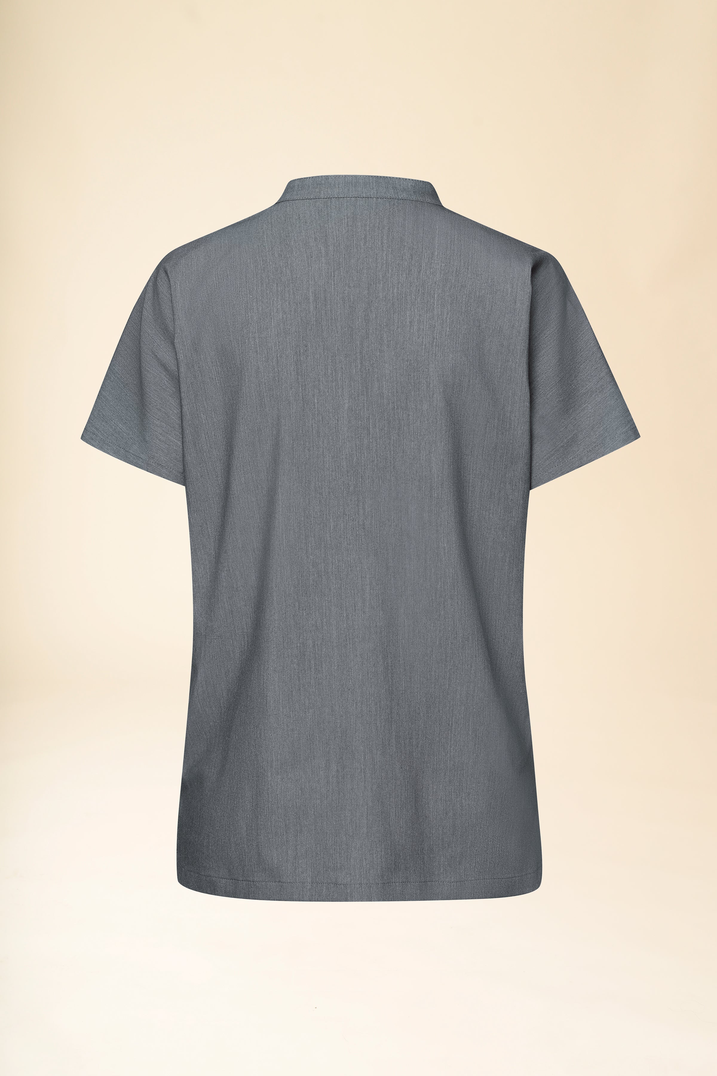 KAERE Schlupfkasack Damen - Stehkragen grau melange, Vue de dos