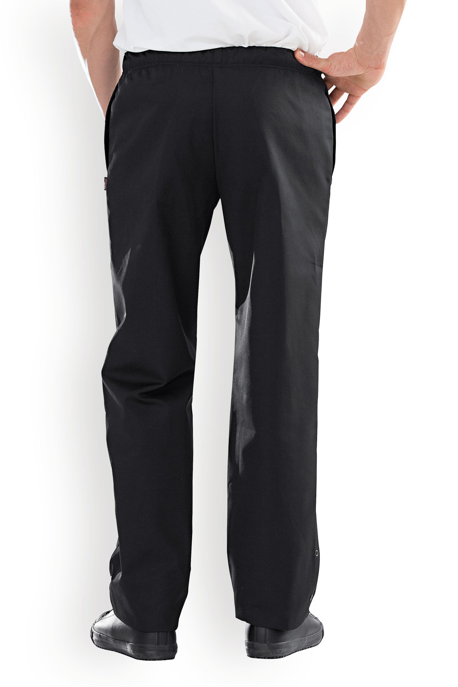 Gastro Hosen Herren - Rundumgummibund schwarz