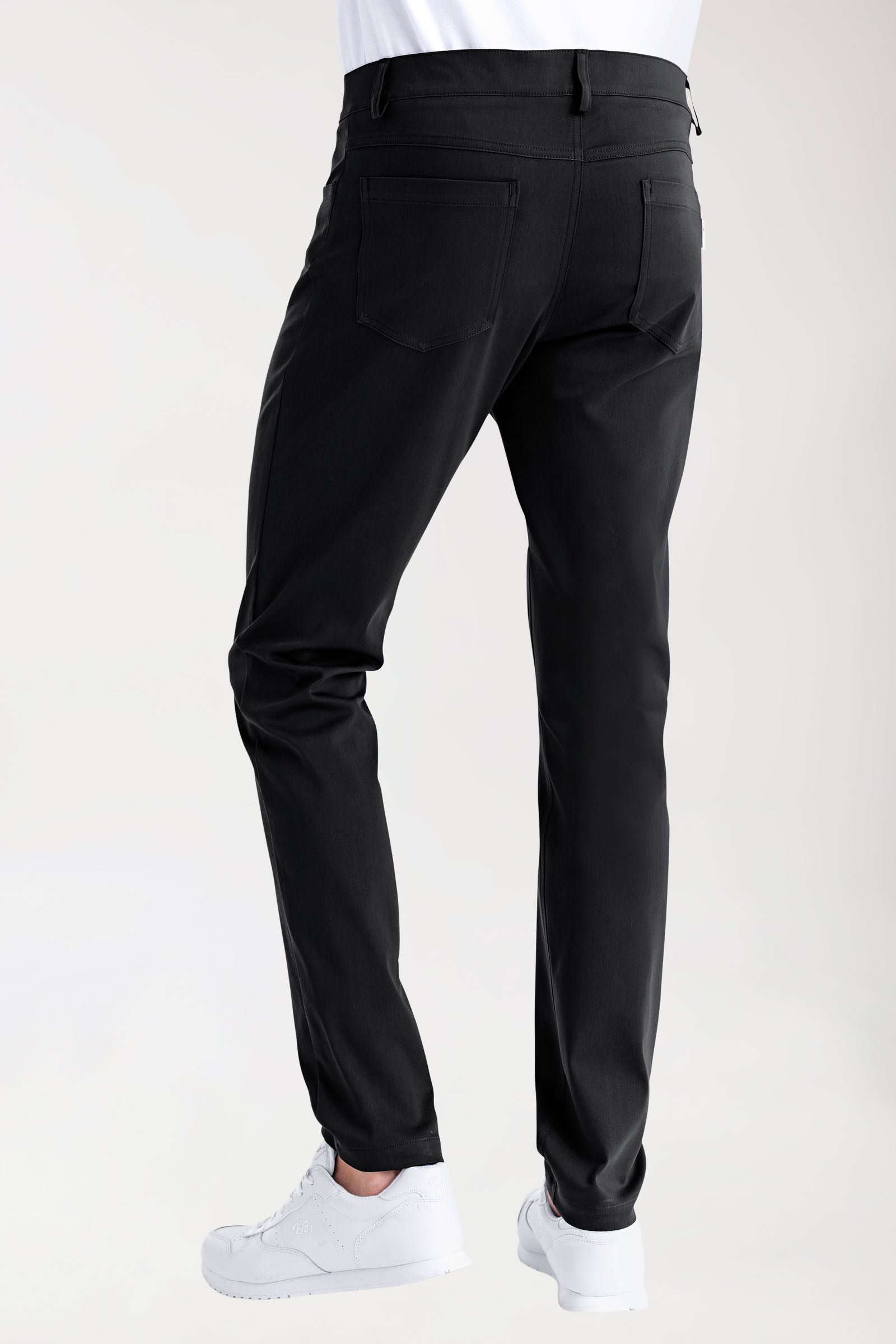 Stretch 5-Pocket Hose Herren - schlankes Bein schwarz