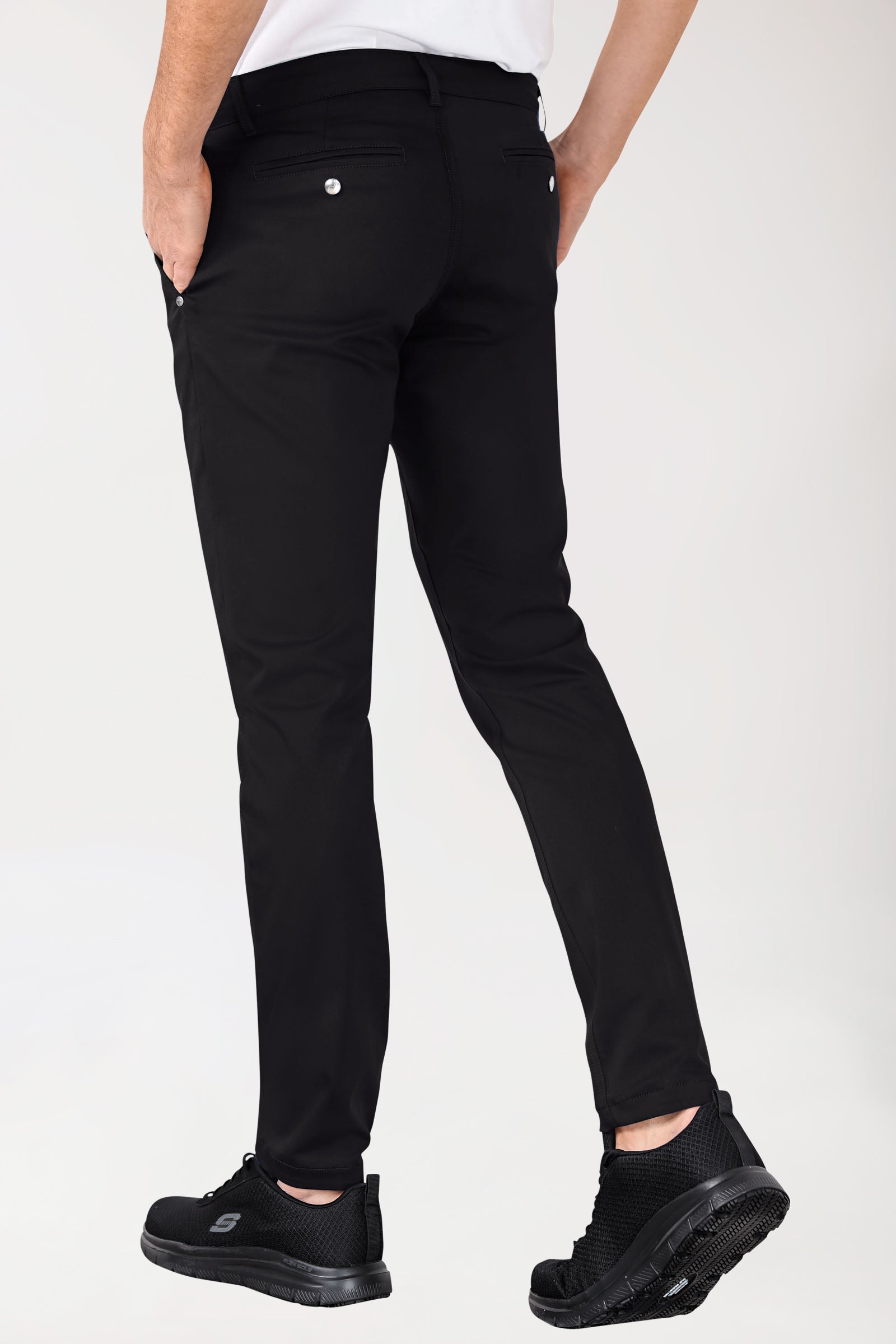 Stretch Hose Herren - Chino Style schwarz, Vue de dos
