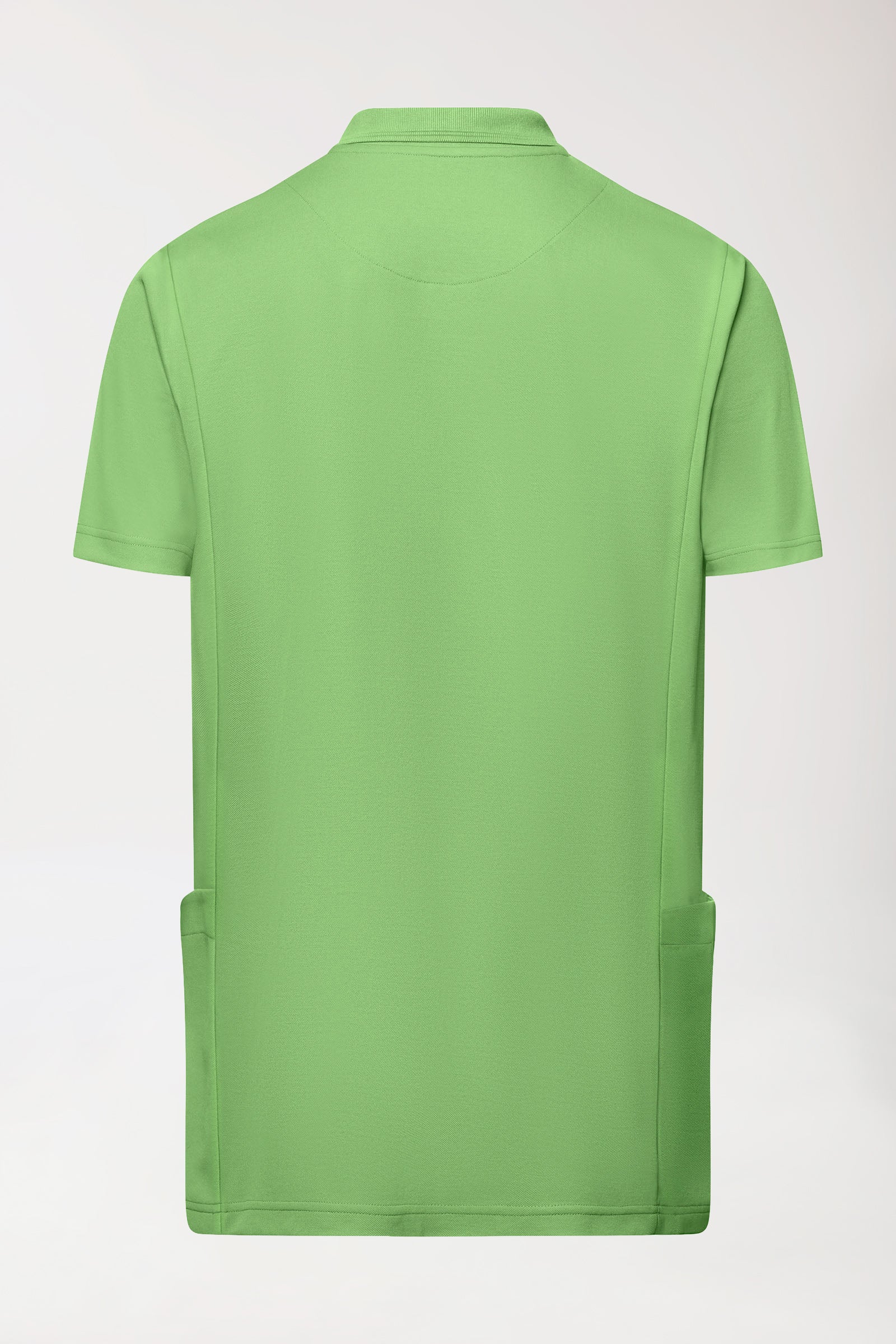 COMFY FLEX Stretch Schlupfkasack Herren - Polokragen apfelgrün, Vue de dos