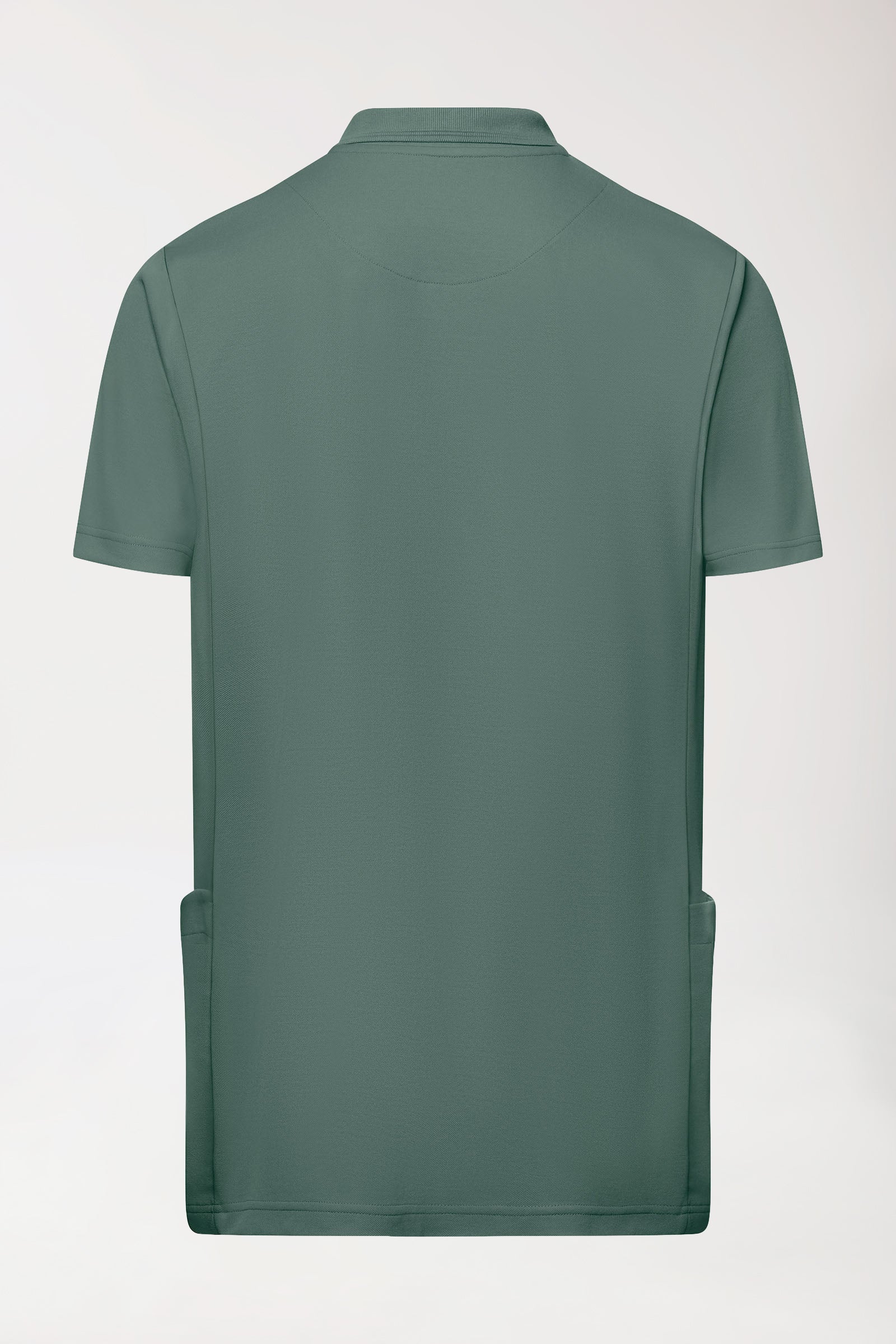 COMFY FLEX Stretch Schlupfkasack Herren - Polokragen dunkelgrün, Vue de dos