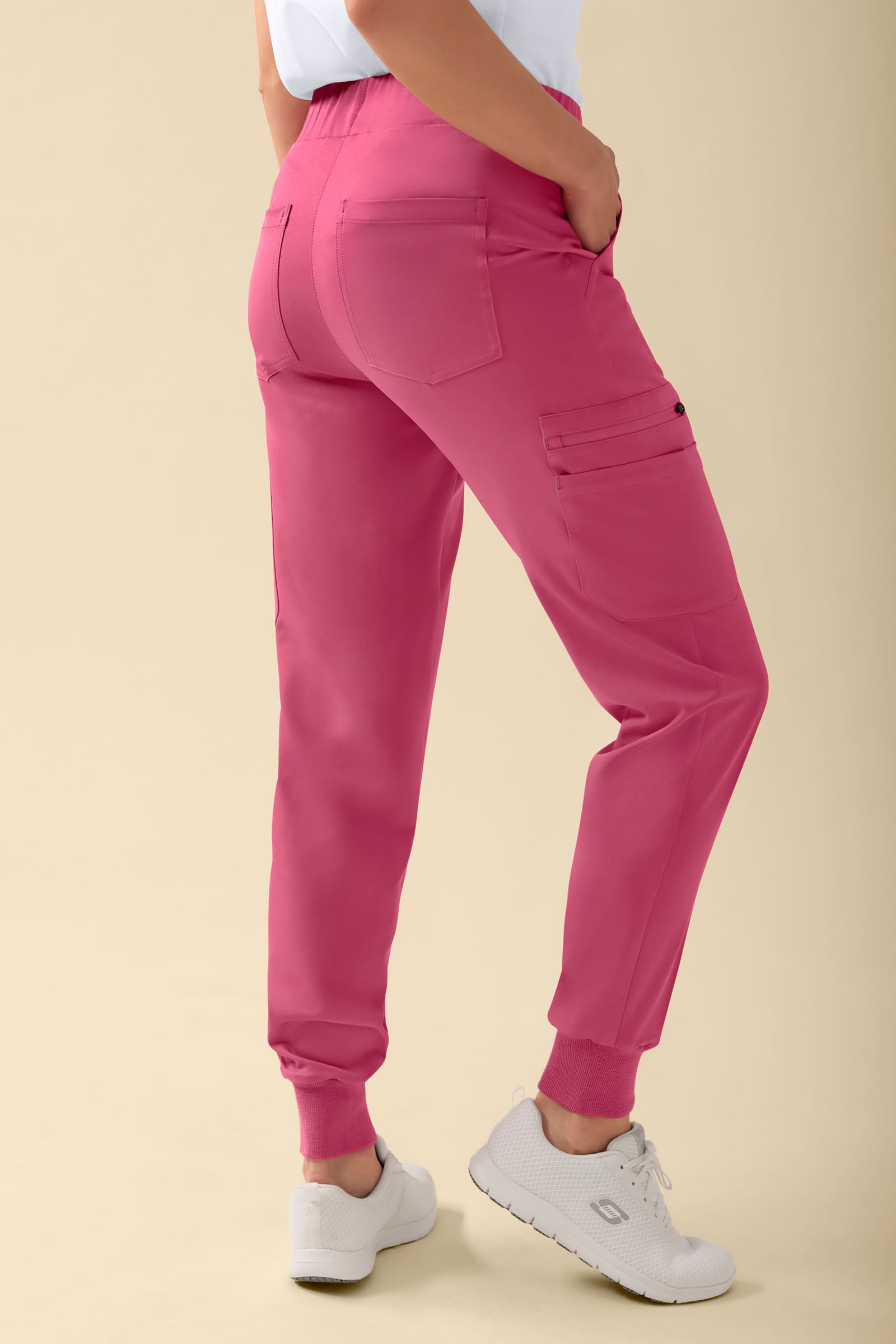 KAERE Hose Damen - Saumbündchen mit Beintaschen rosenholz, Vue de dos