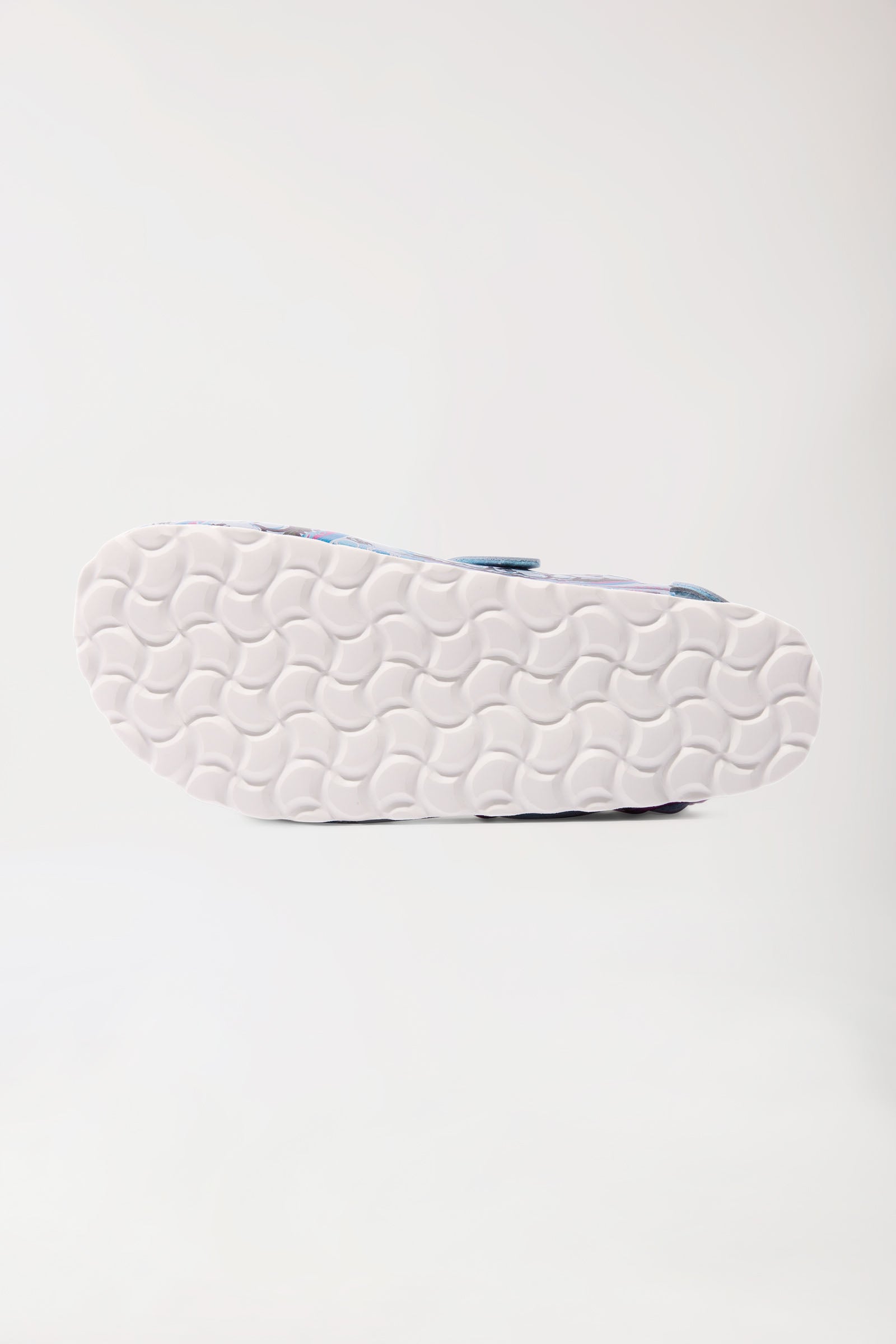 Damen Clog bunt/blau, Rückansicht