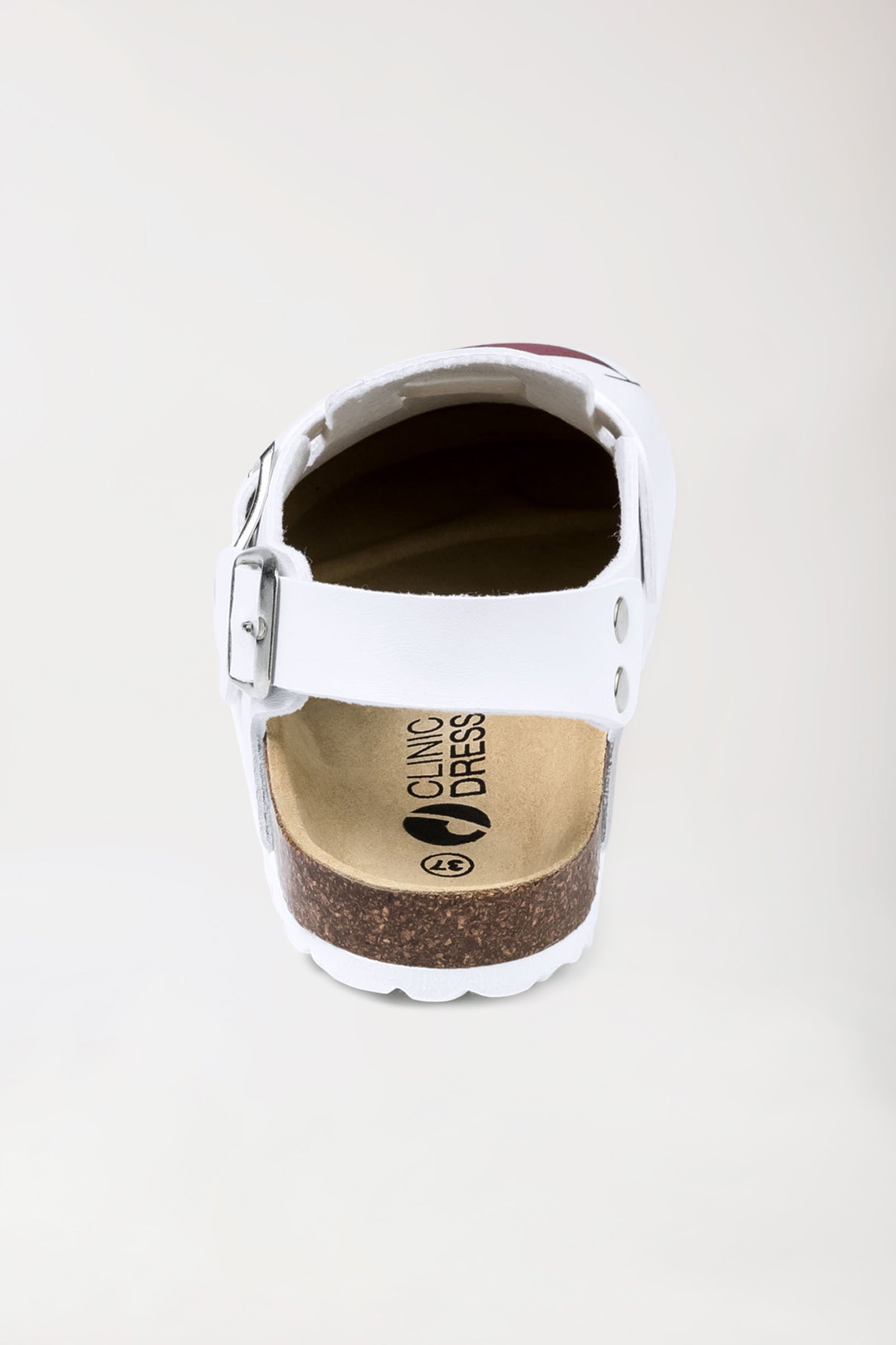 Damen Clog - Motivdruck - weiss/bunt, Vue de dos
