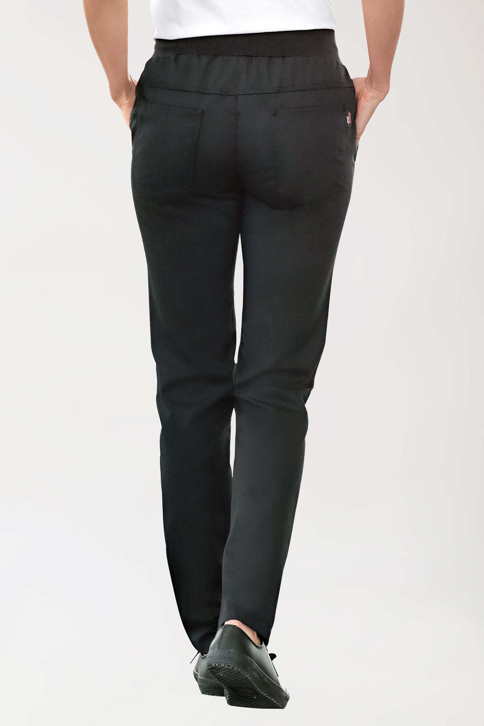 Hose für Damen Strickbund Schwarz, Vue de dos