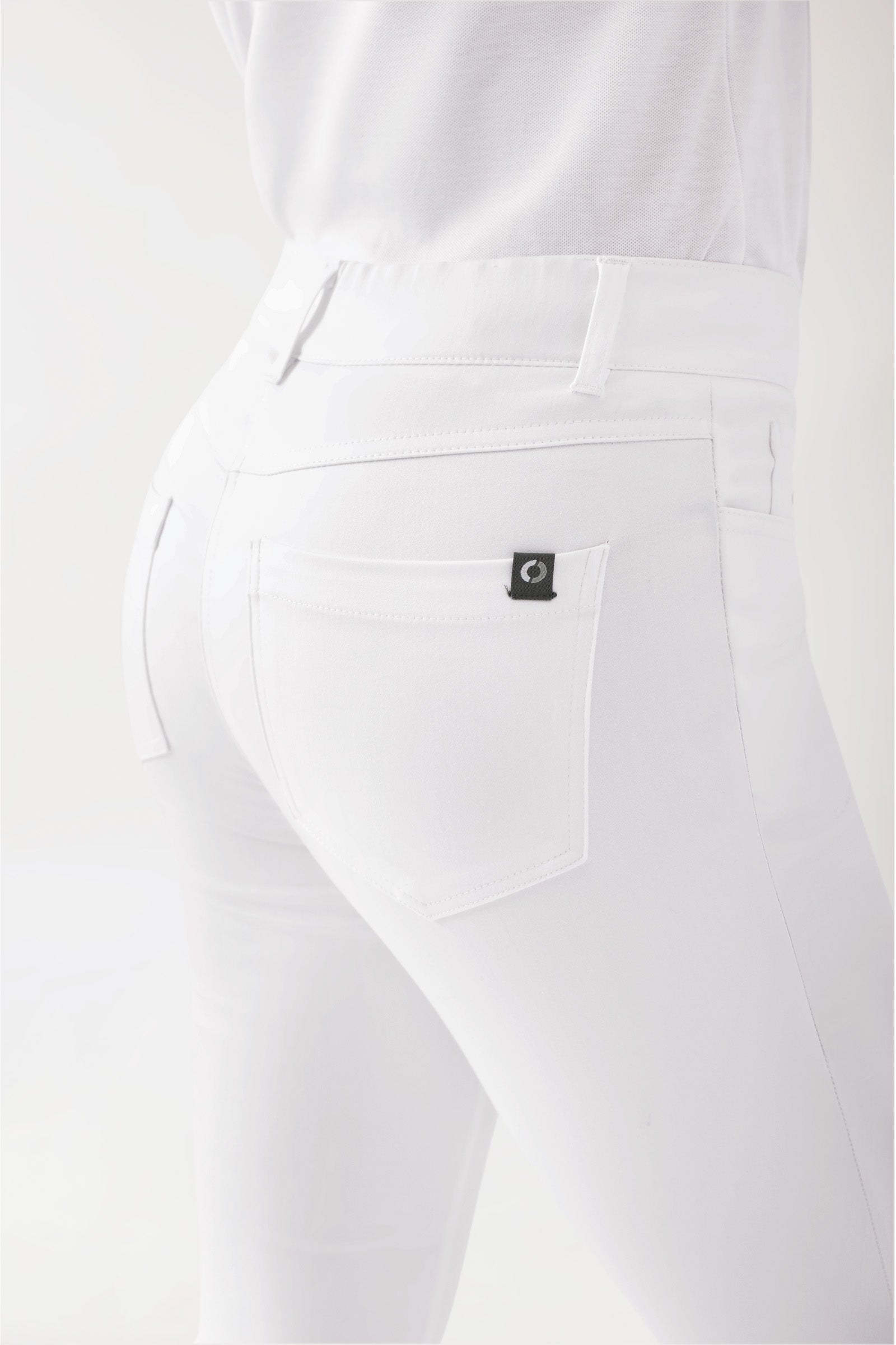 COMFY FLEX 5-Pocket Hose Damen - schlankes Bein weiss, Rückansicht