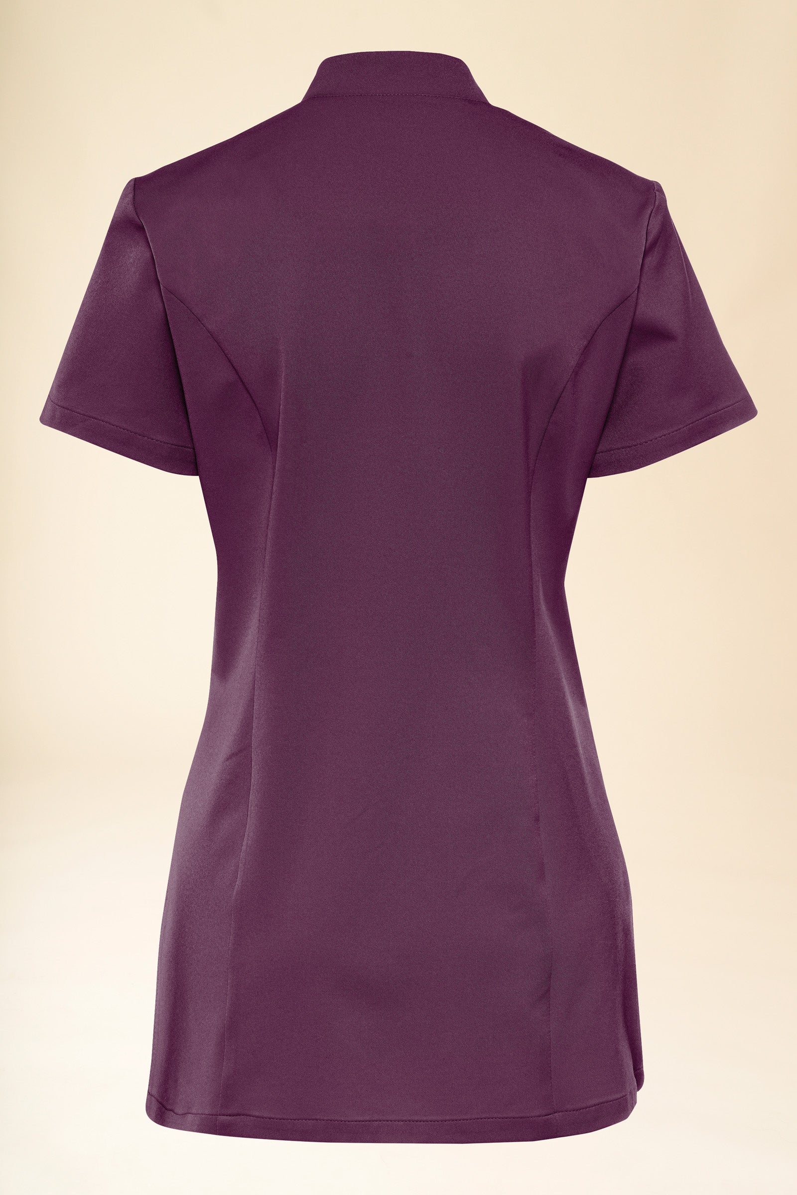 KAERE Kasack Damen - asymmetrische Knopfleiste pflaume, Vue de dos