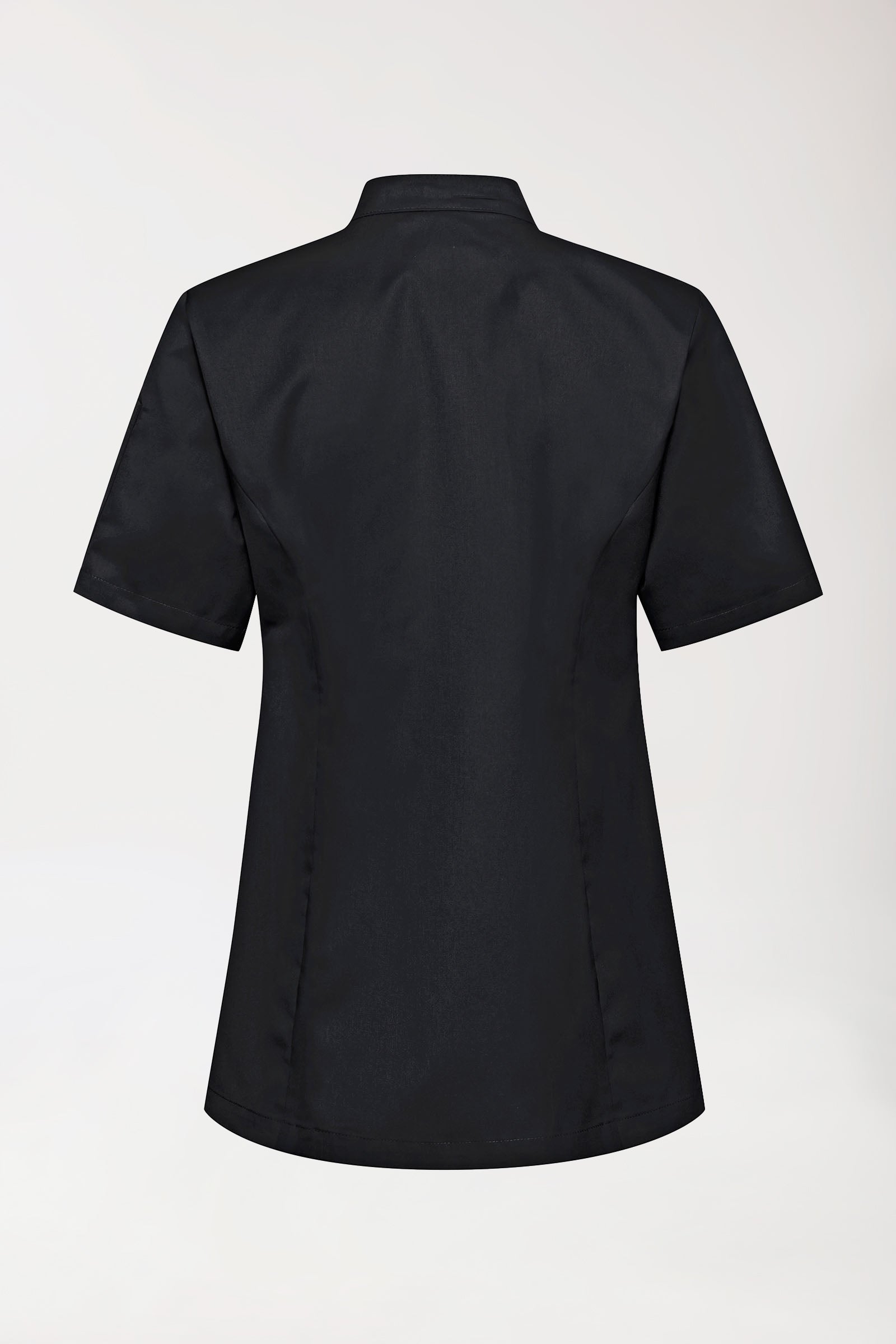 Gastro Kochjacke Damen - 1/2 Arm schwarz, Rückansicht