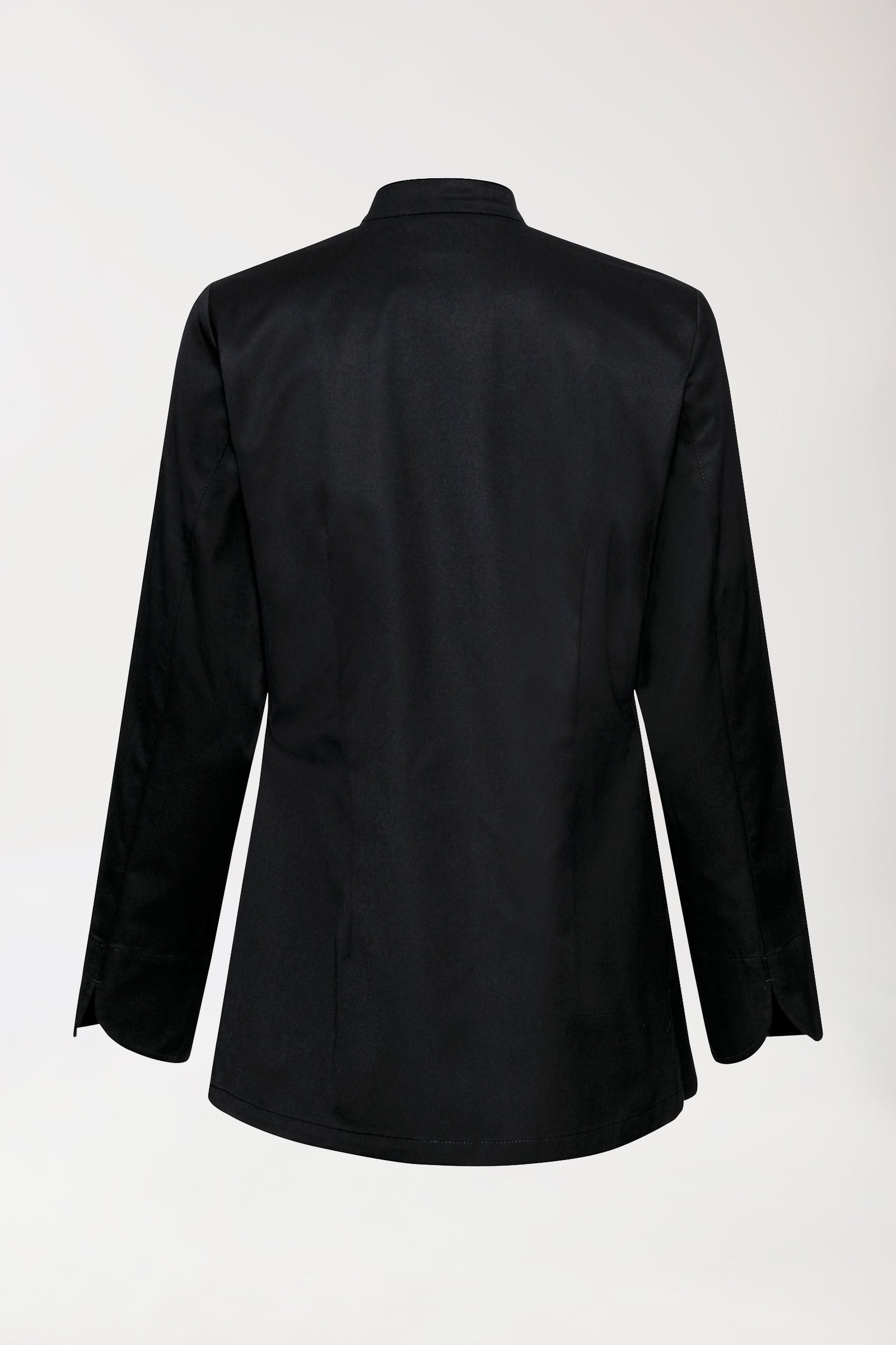 Gastro Kochjacke Damen - 6er Knopfreihe - 1/1 Arm schwarz, Vue de dos