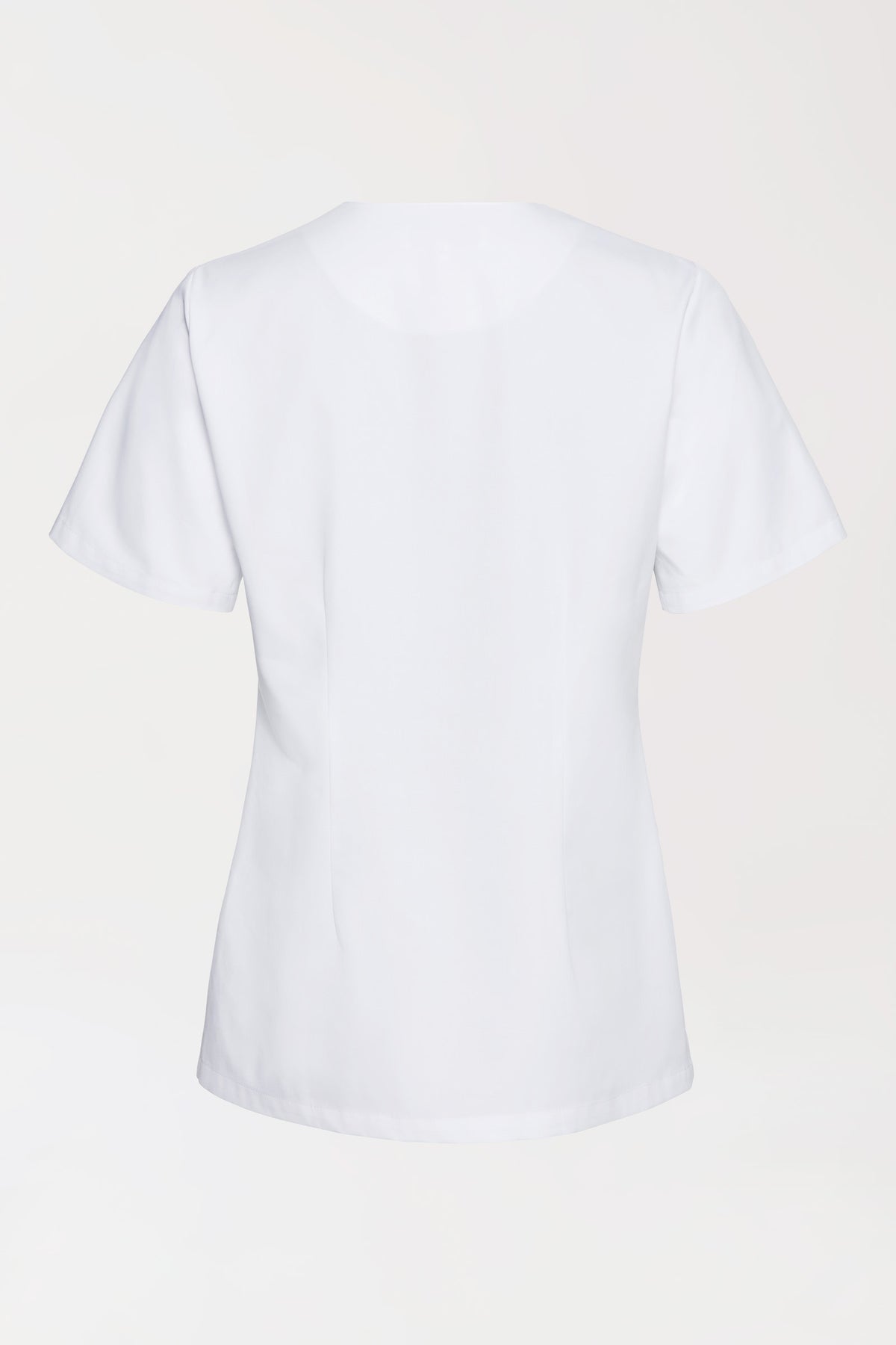 TENCEL™ Schlupfkasack Damen - V-Ausschnitt weiss, Rückansicht