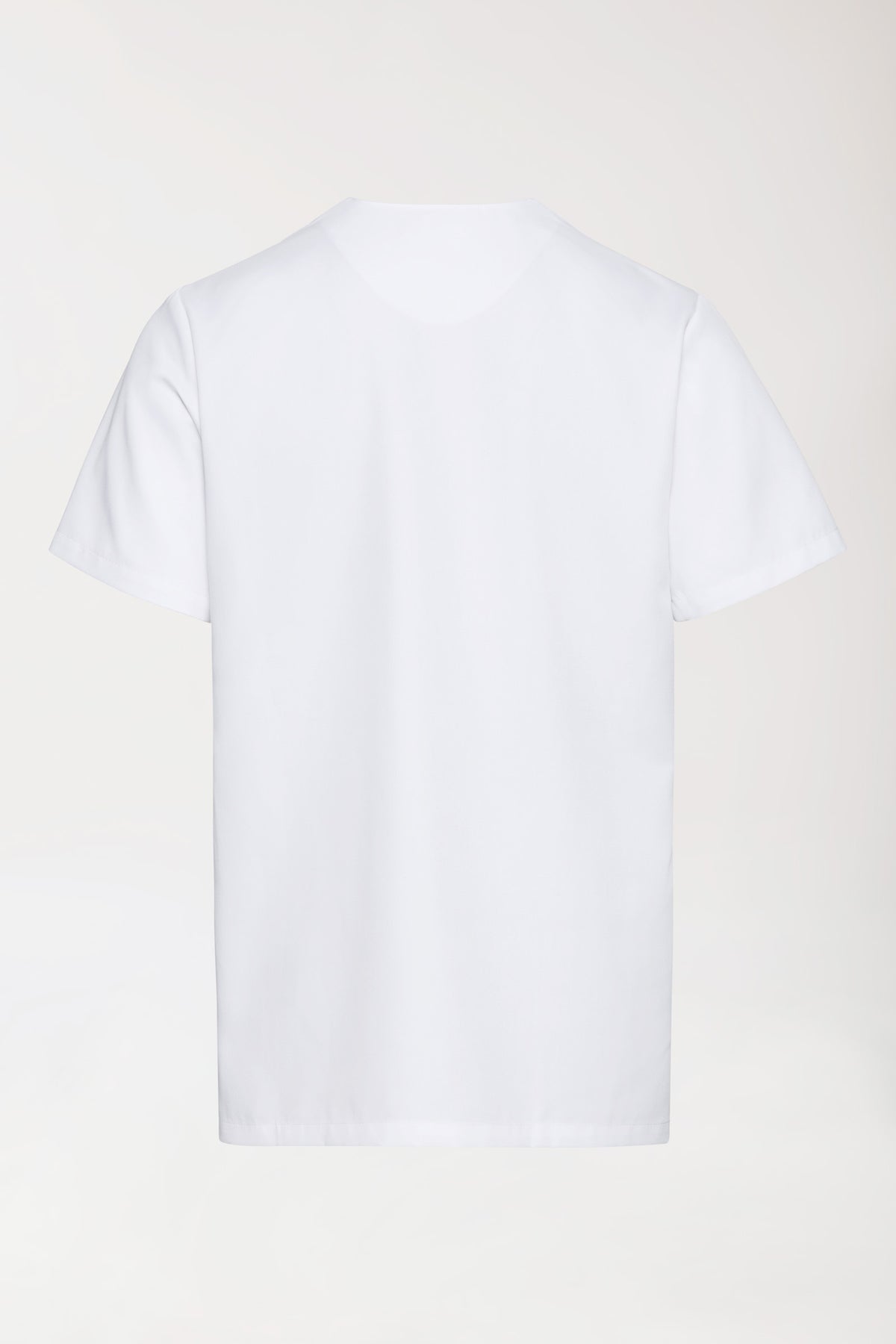 TENCEL™ Schlupfkasack Herren - V-Ausschnitt weiss, Rückansicht