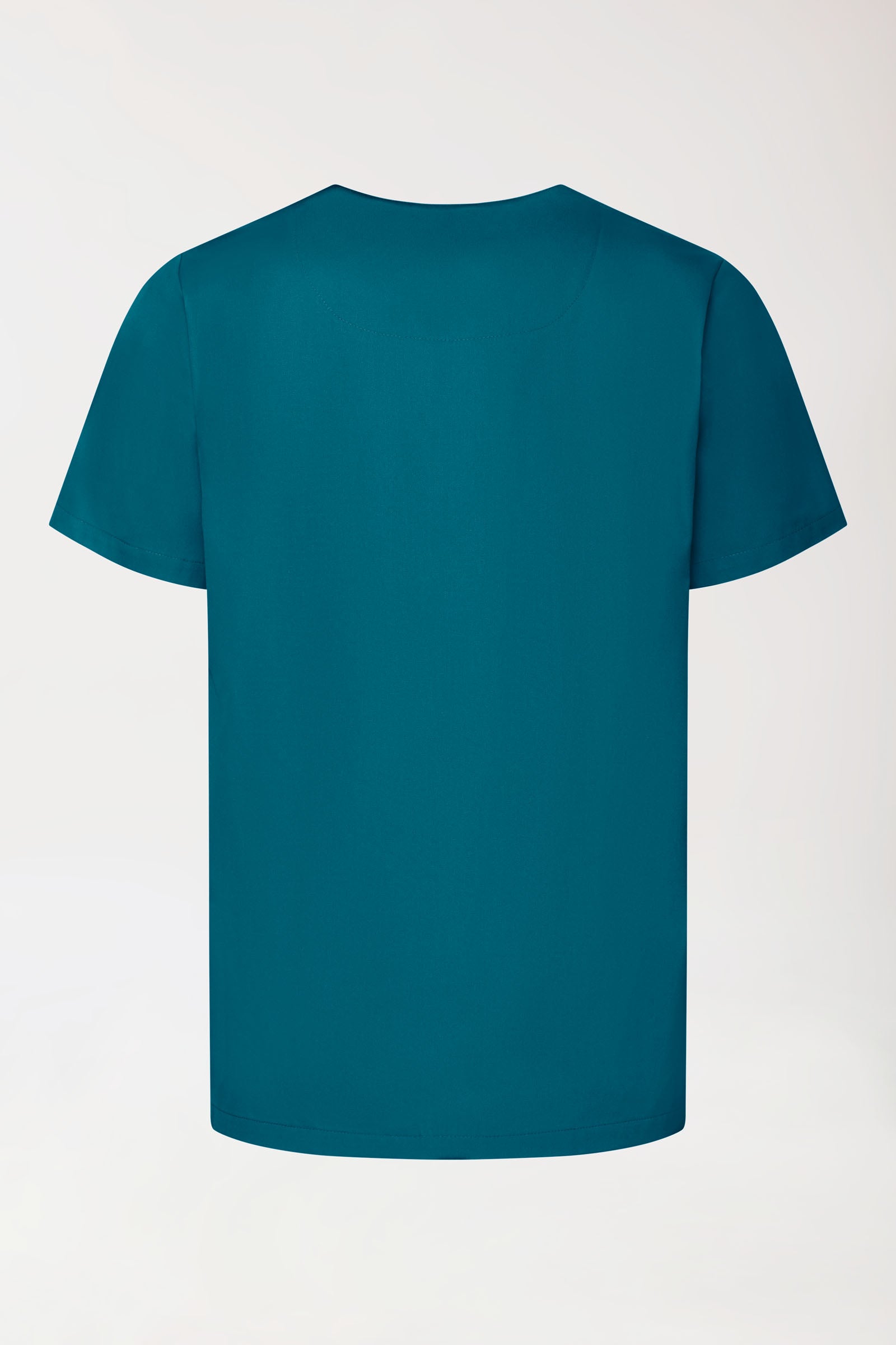 GREEN Stretch Schlupfkasack Unisex - V-Ausschnitt petrol, Rückansicht