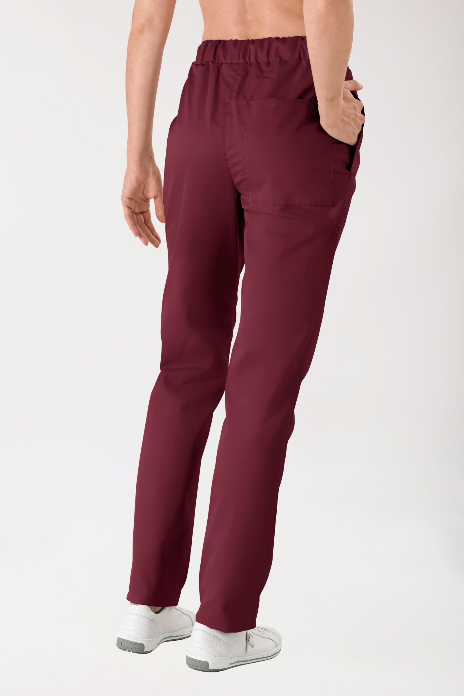 JUST STRONG Hose Unisex - Gummibund bordeaux, Rückansicht