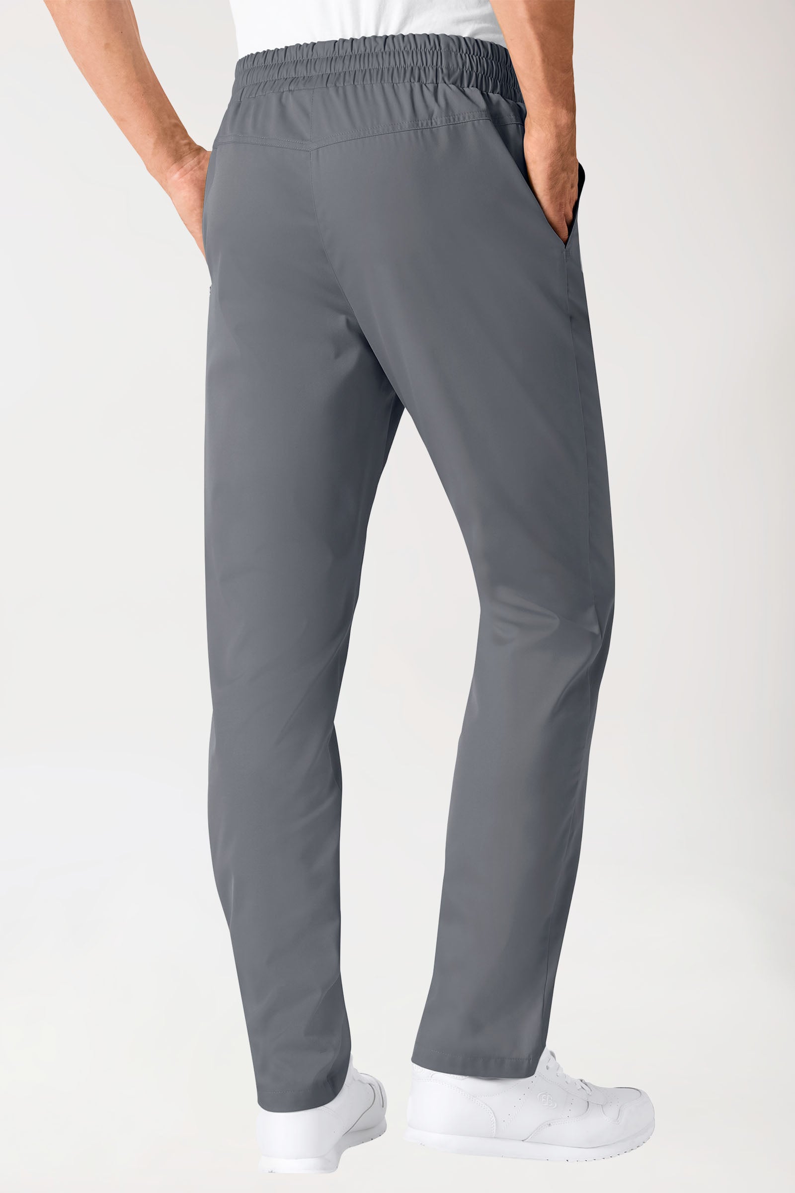 Hose Unisex - hoher Bund steingrau, Vue de dos