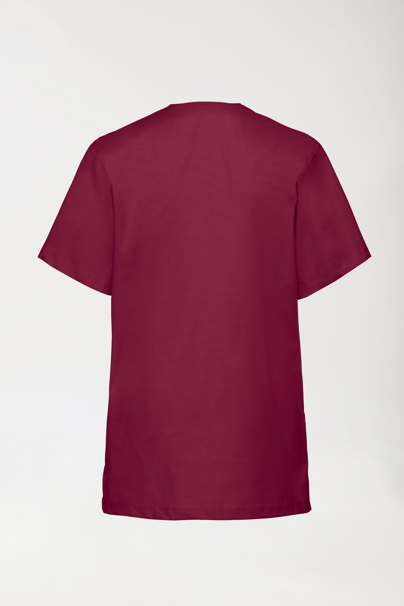 Stretch Schlupfkasack Unisex - V-Ausschnitt bordeaux, Rückansicht