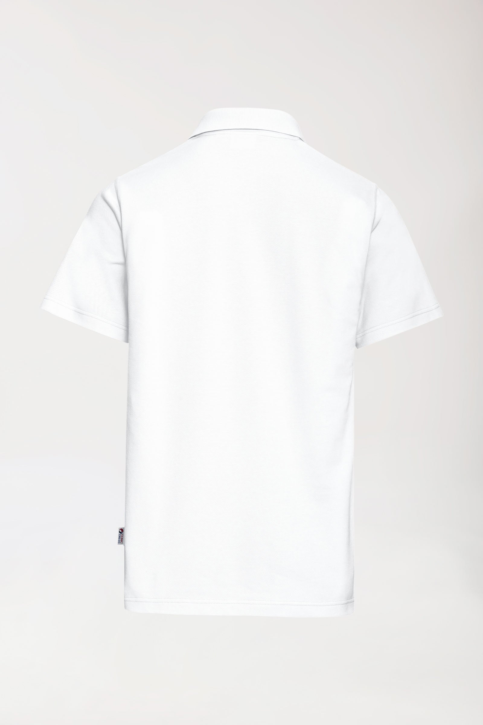 CORE Shirt Unisex - Polokragen weiss, Rückansicht