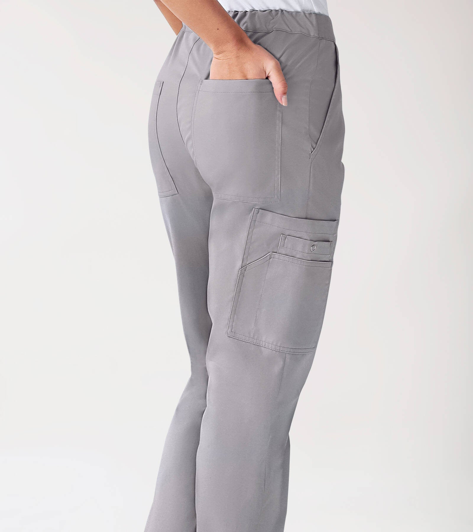 Nahaufnahme graue Damen-Cargohose