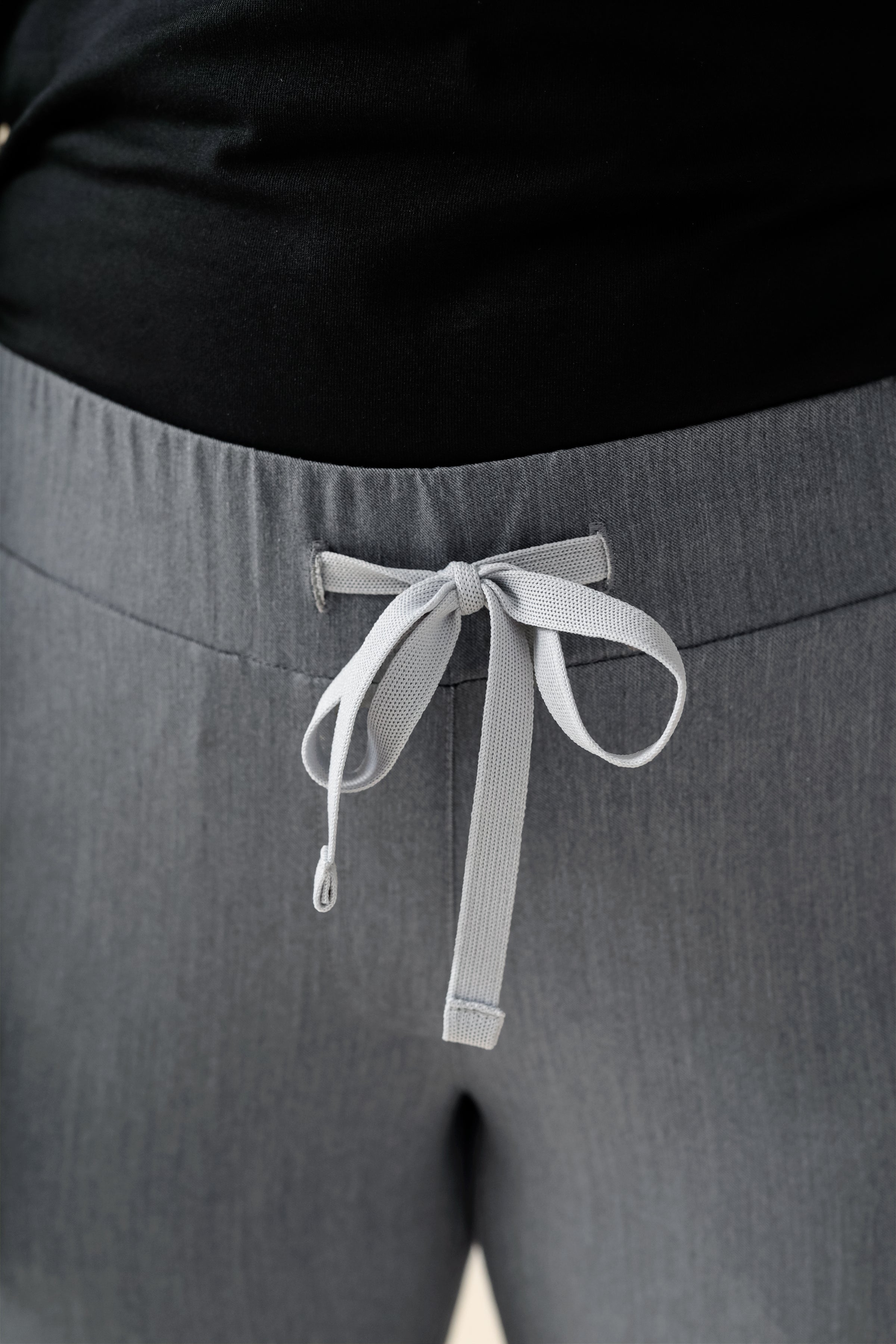 KAERE Hose Damen - Saumbündchen Kurzgr. ohne Beintaschen grau melange