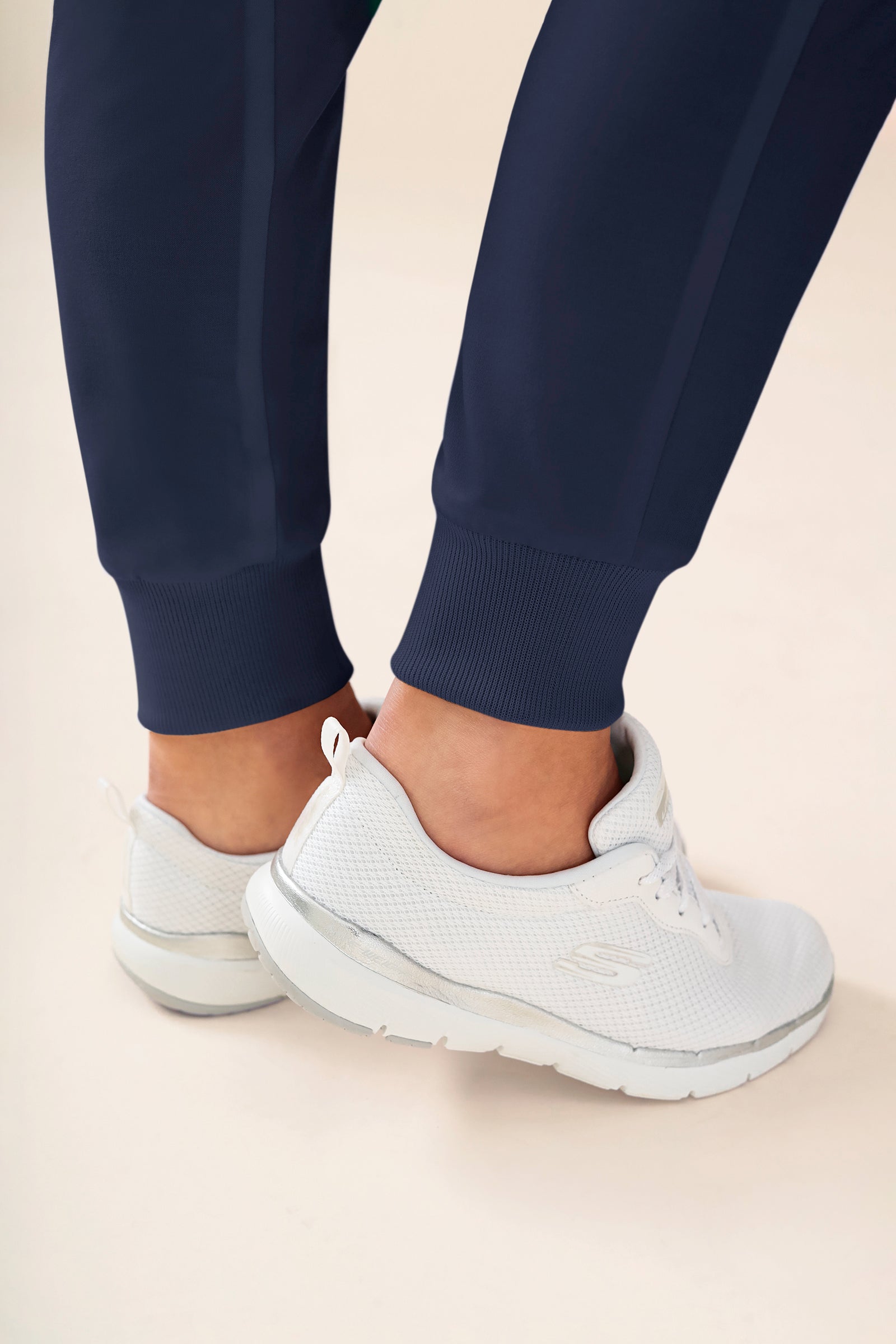 KAERE Hose Damen - Saumbündchen Kurzgr. mit Beintaschen navy