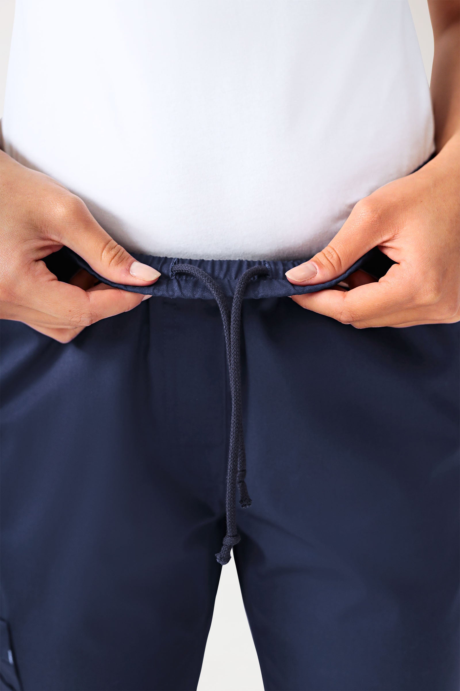 CLINIC STRETCH Hose Damen - gerader Saum Kurzgr. navy/himmelblau