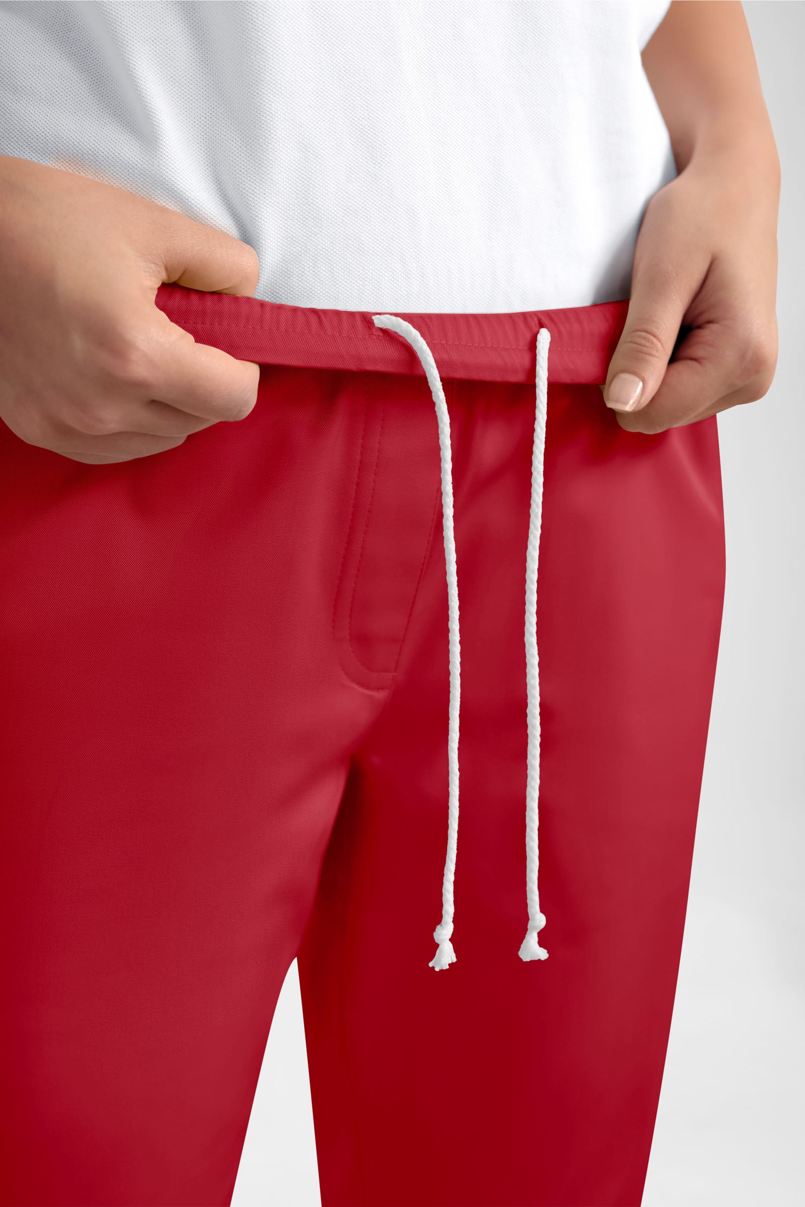 GREEN Stretch Hose Damen - Jogpants Style rot