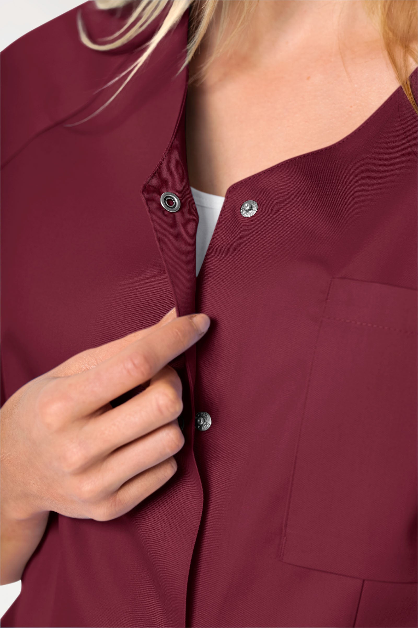CORE Kasack Damen - durchgeknöpft bordeaux