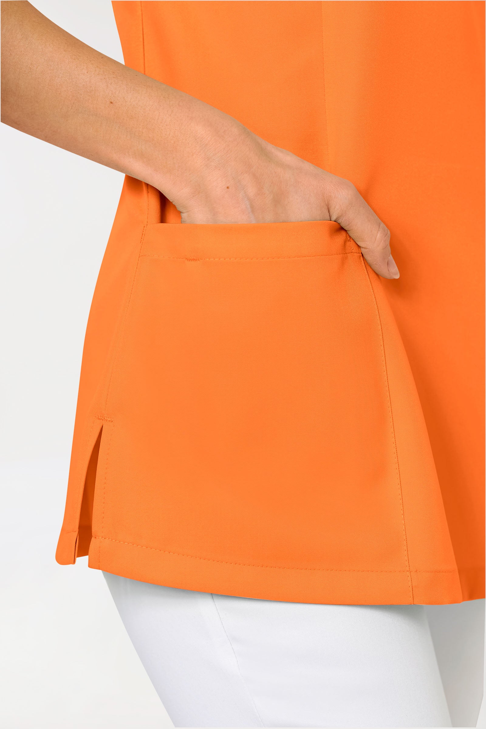 GREEN Schlupfkasack Damen - V-Ausschnitt brillant orange