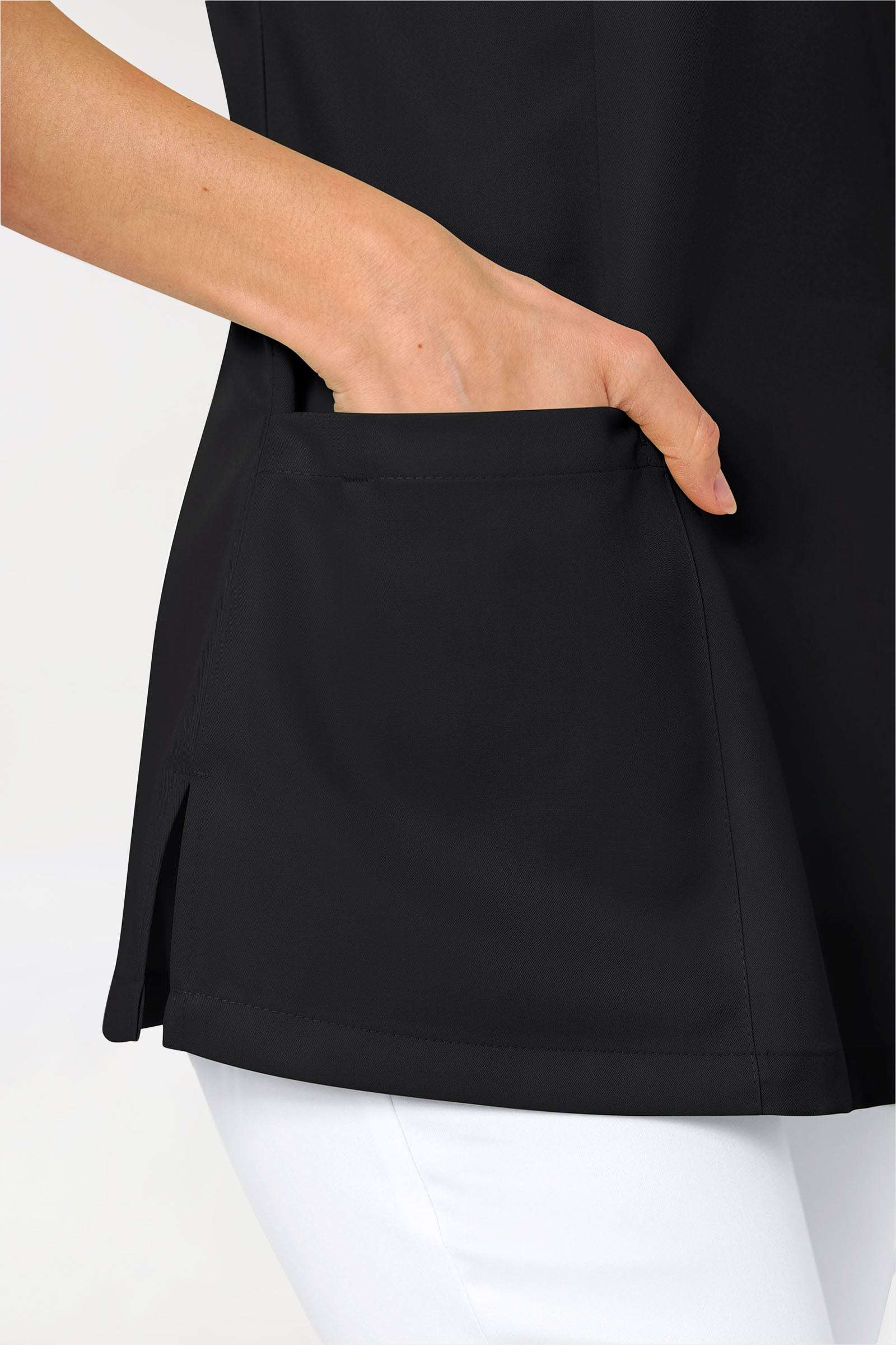 GREEN Schlupfkasack Damen - V-Ausschnitt schwarz