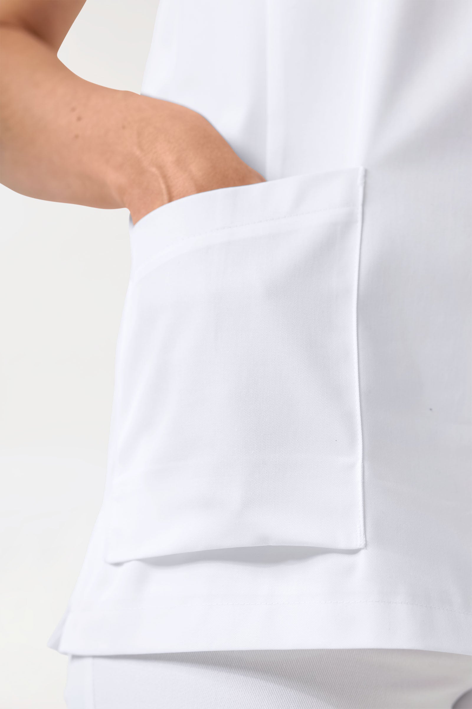 CORE Schlupfkasack Damen - V-Ausschnitt weiss