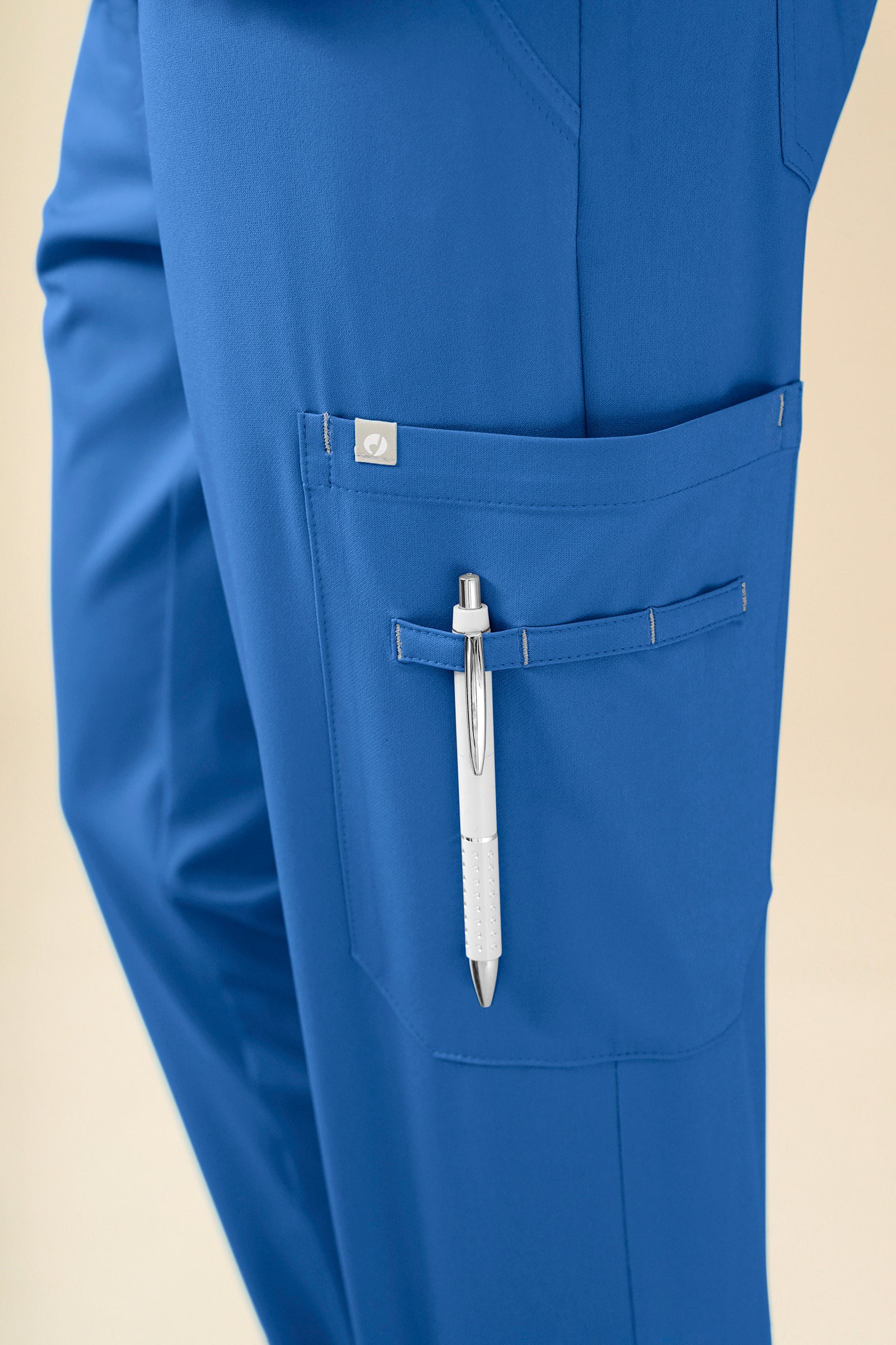 KAERE Hose Herren - gerader Saum mit Beintaschen blau