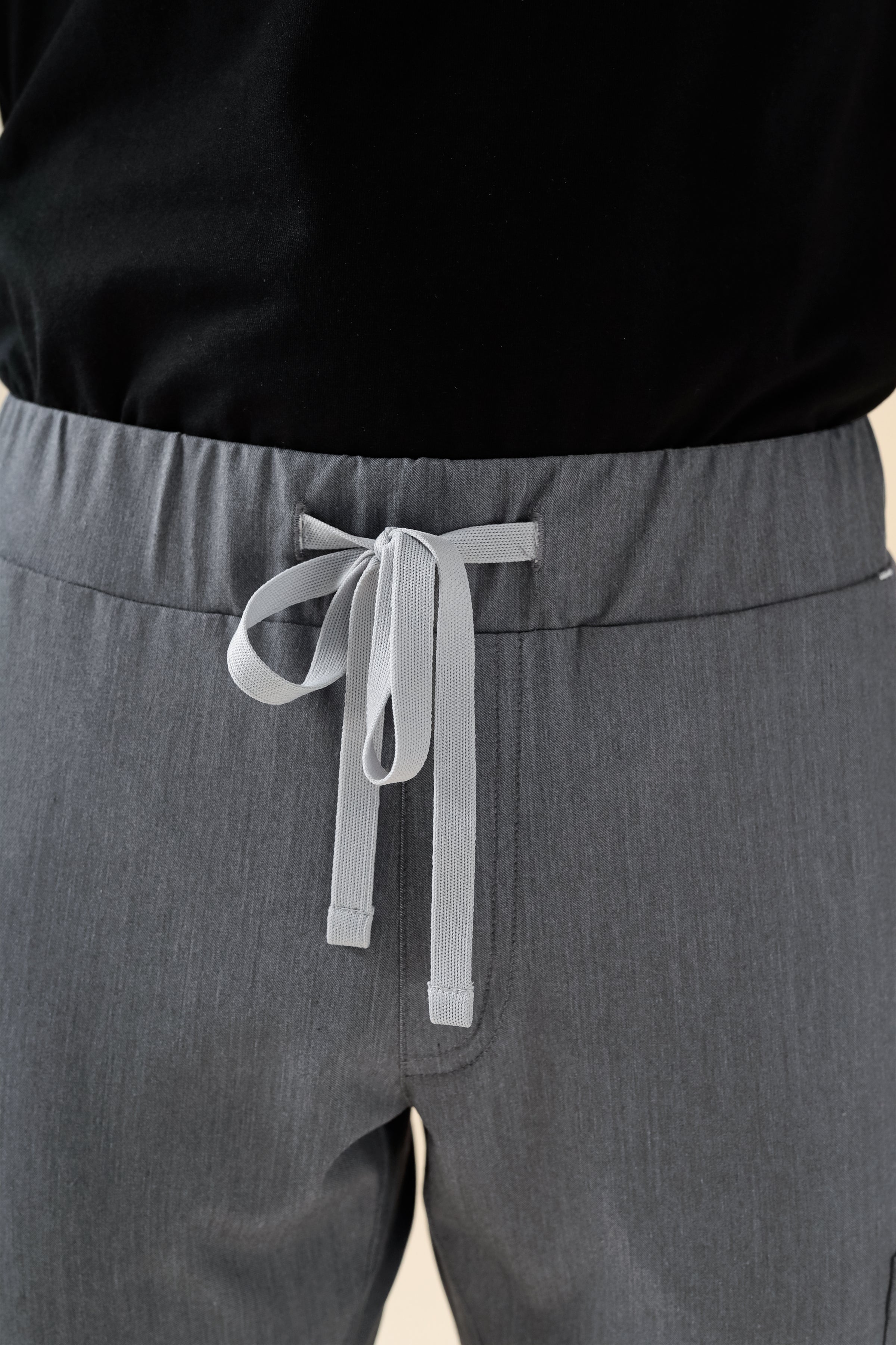 KAERE Hose Herren - gerader Saum mit Beintaschen grau melange