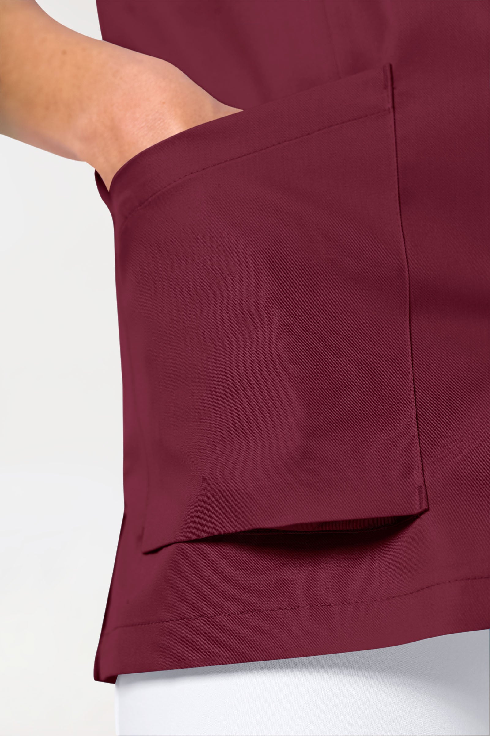 CORE Kasack Herren - durchgeknöpft bordeaux