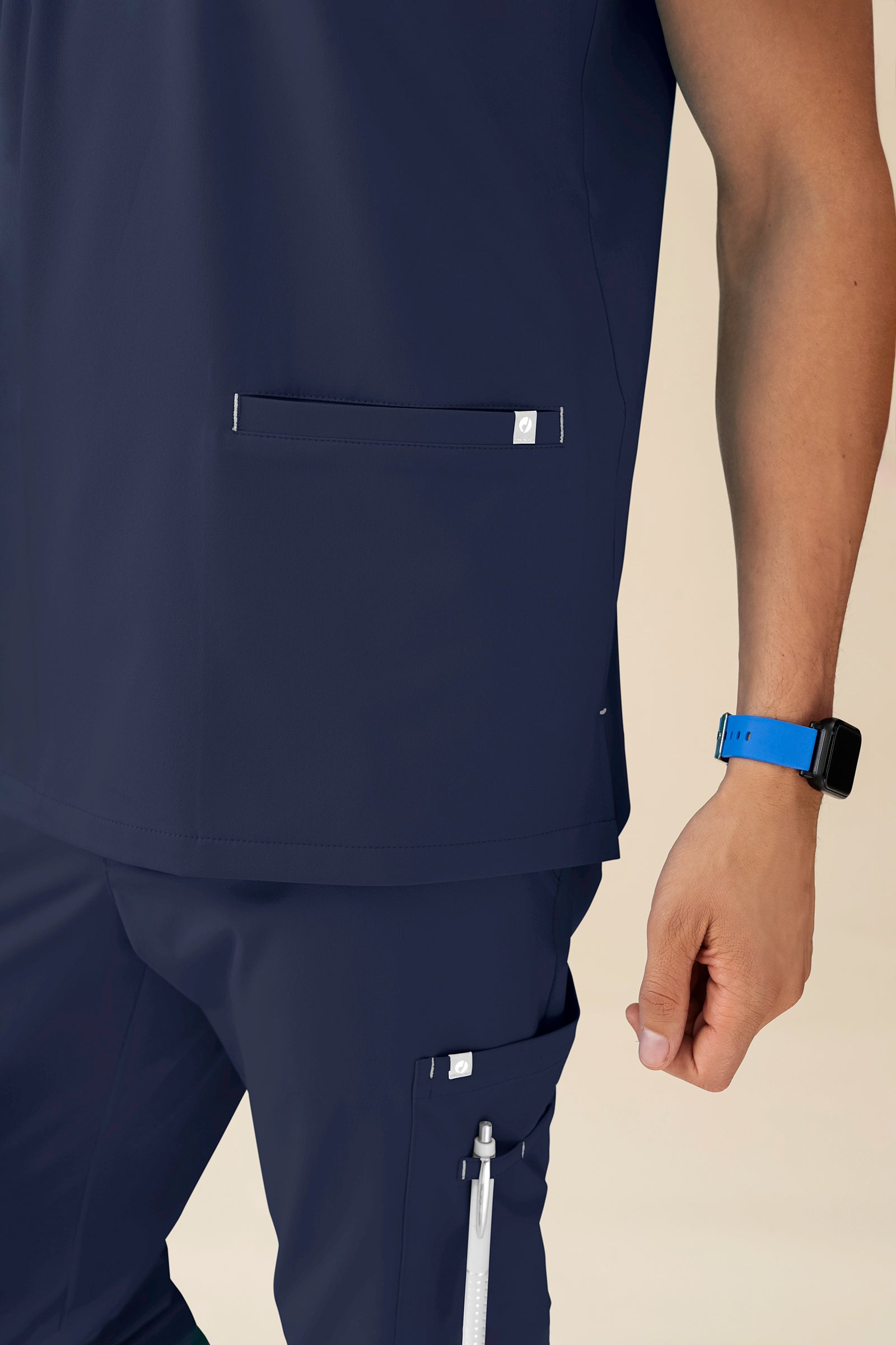 KAERE Schlupfkasack Herren - 3er Pack - V-Ausschnitt navy