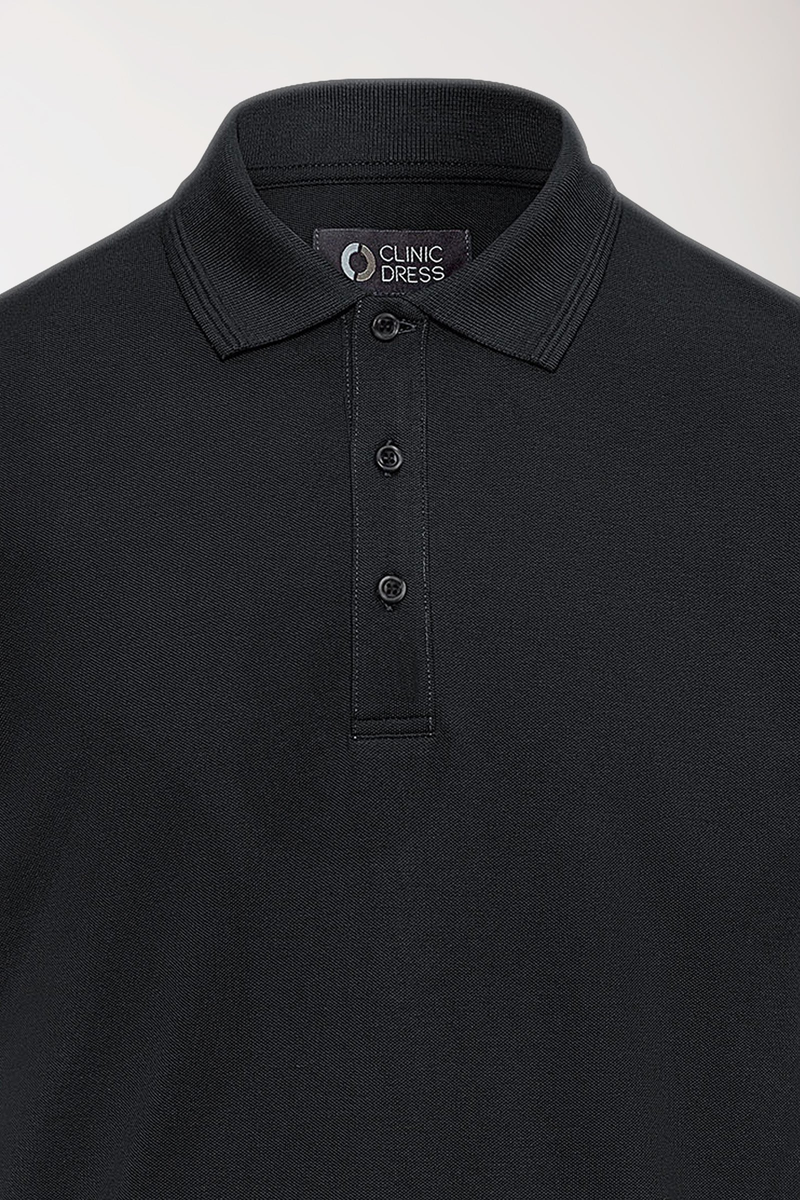 COMFY FLEX Stretch Shirt Herren - Polokragen schwarz