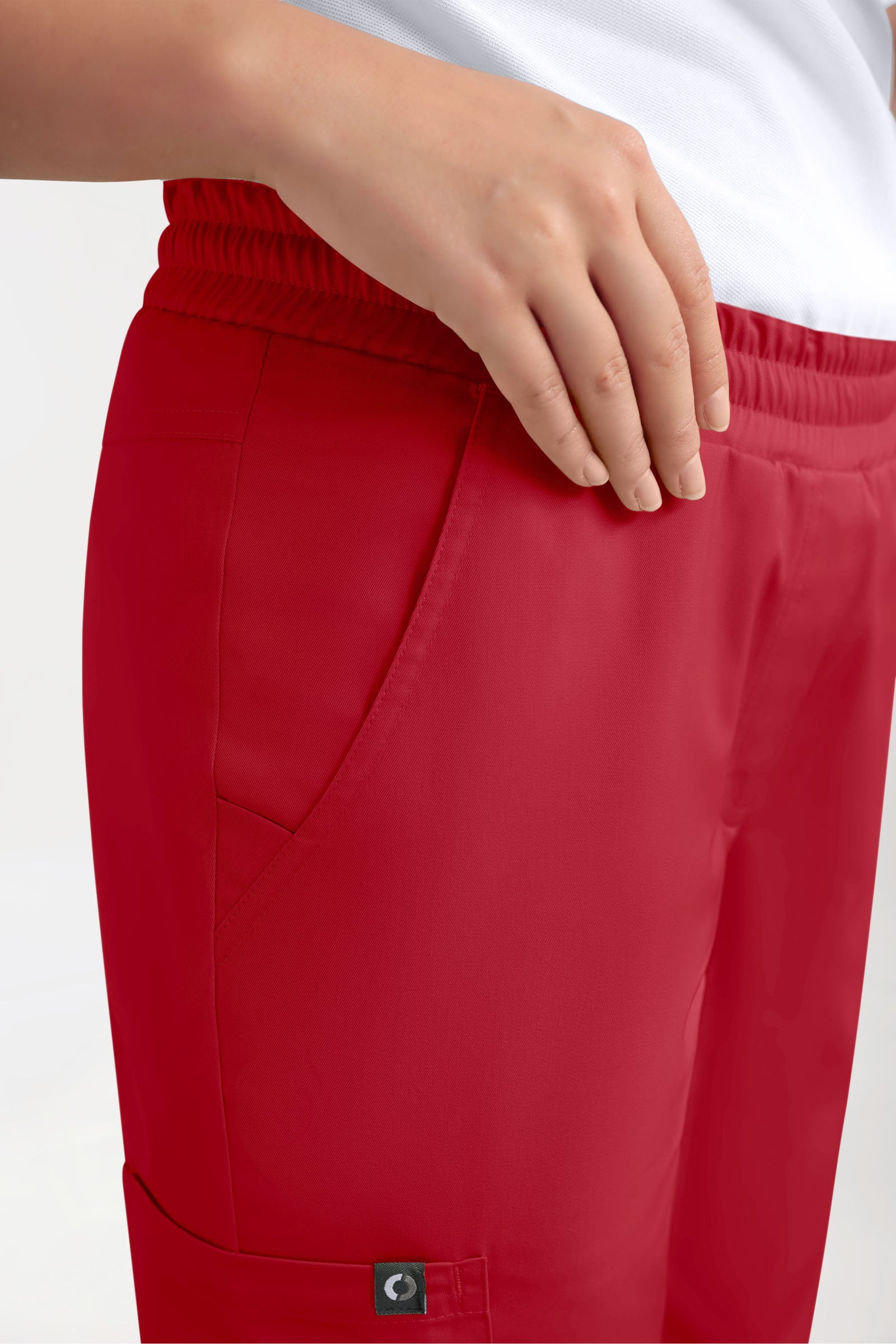 GREEN Stretch Hose Damen - Jogpants Style rot