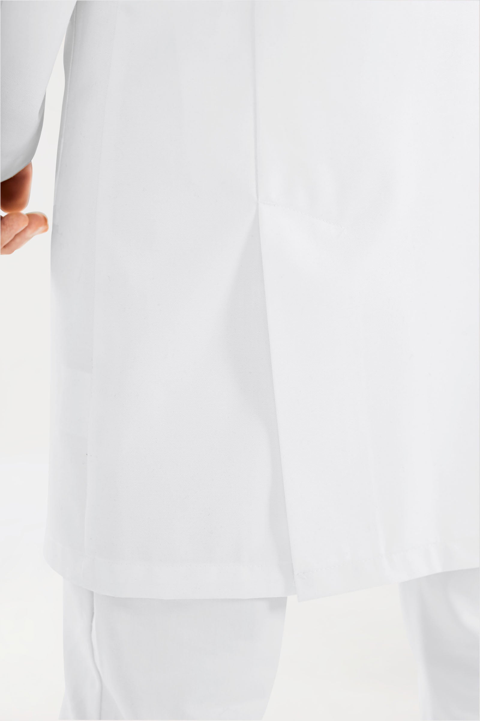 Mantel Herren - Reverskragen - Druckknopfleiste weiss