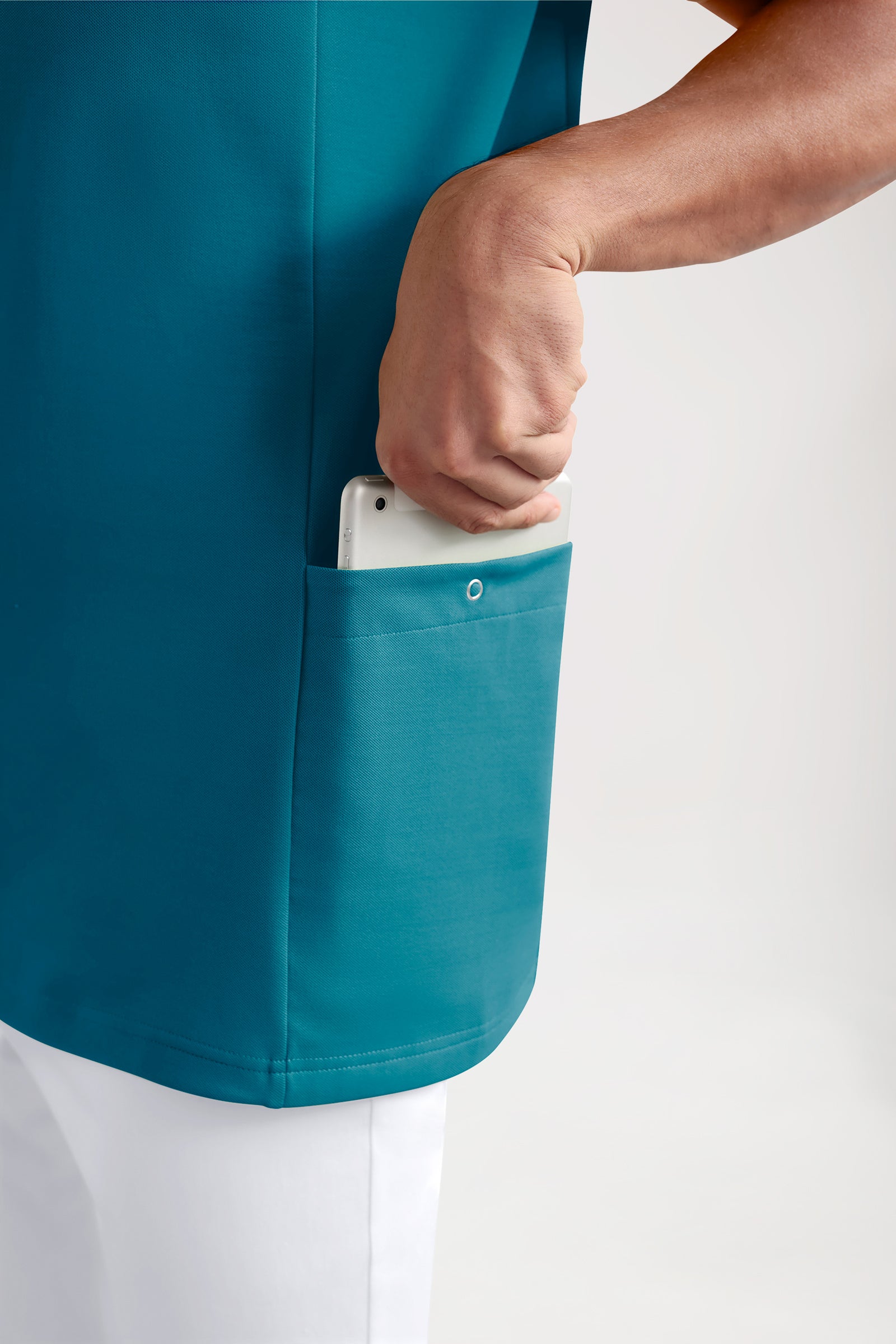 COMFY FLEX Stretch Schlupfkasack Herren - Polokragen petrol