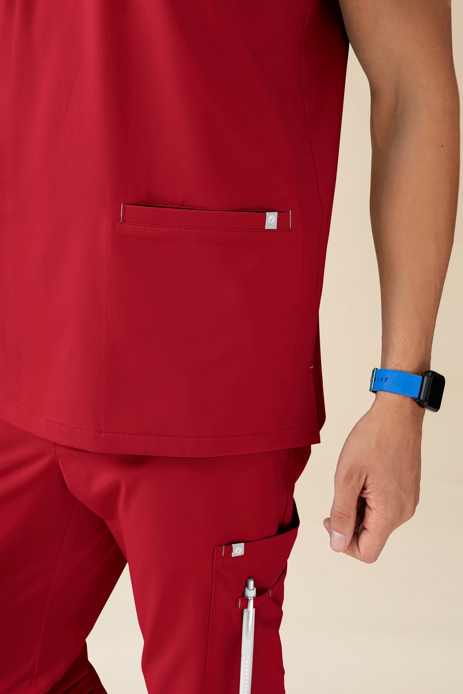 KAERE Schlupfkasack Herren - V-Ausschnitt rot