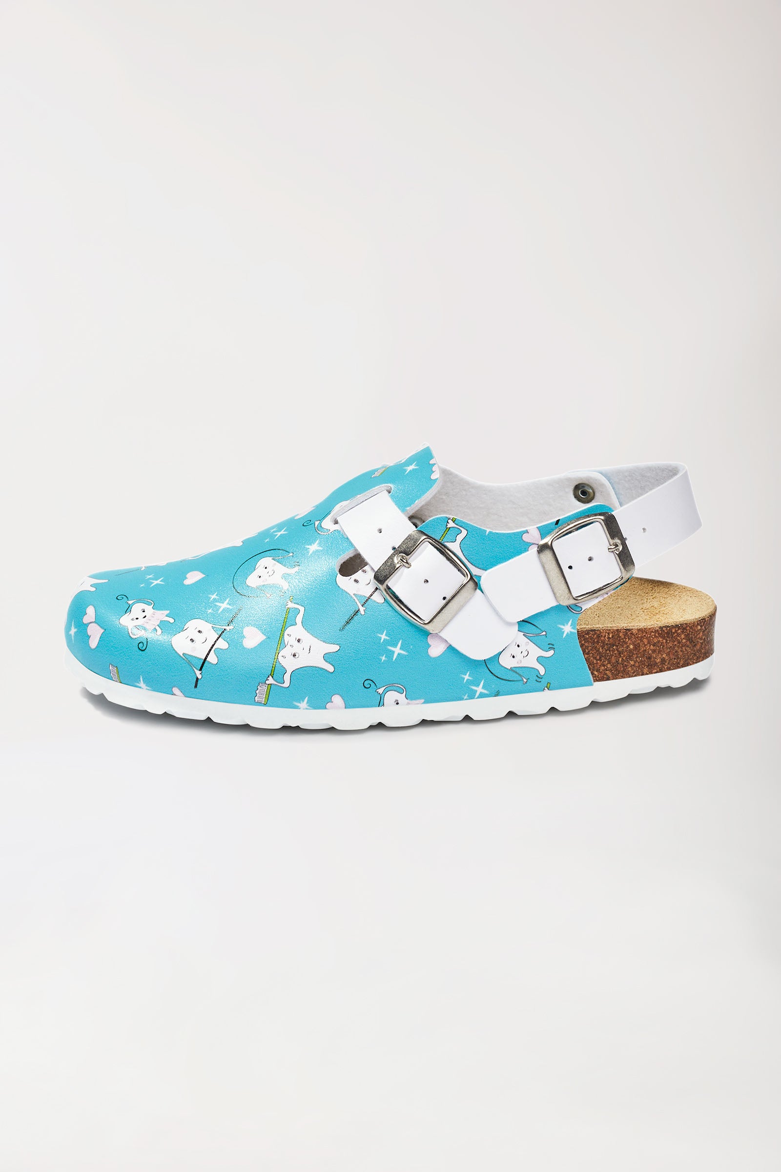 Damen Clog türkis/weiss