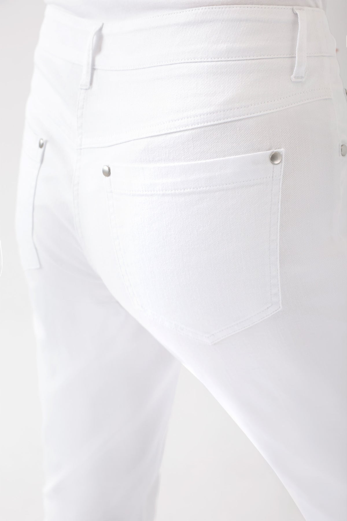 5-Pocket Hose Damen - Jeanslook weiss