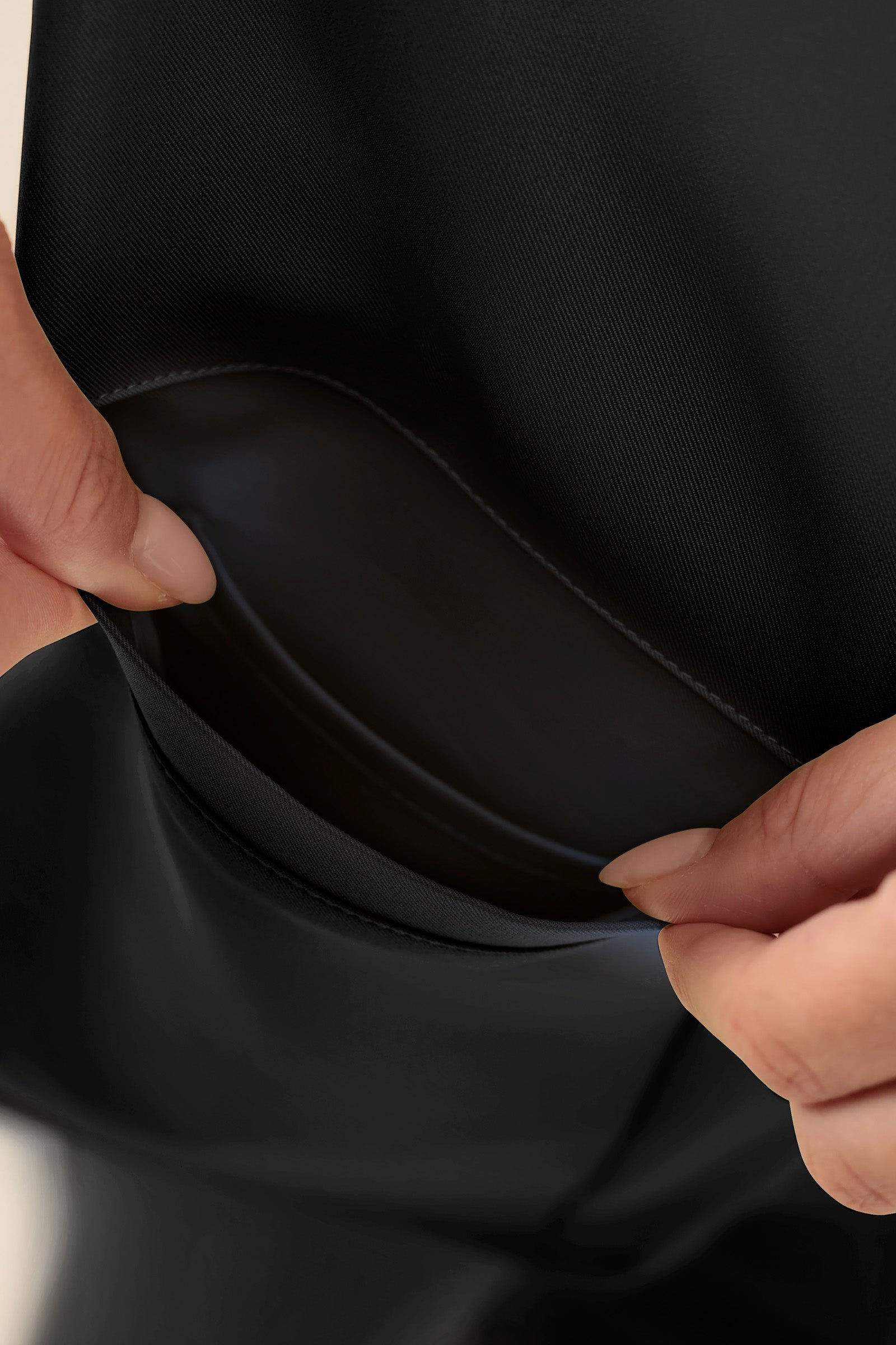 KAERE Kasack Damen - durchgeknöpft schwarz