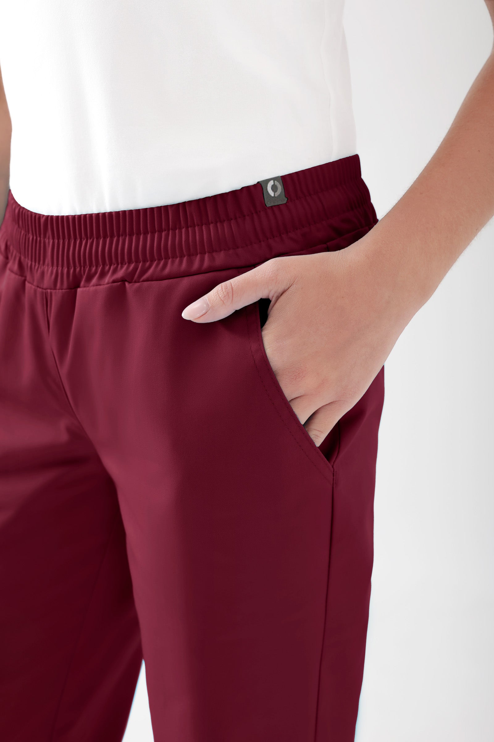 JUST STRONG Hose Damen - Gummibund bordeaux