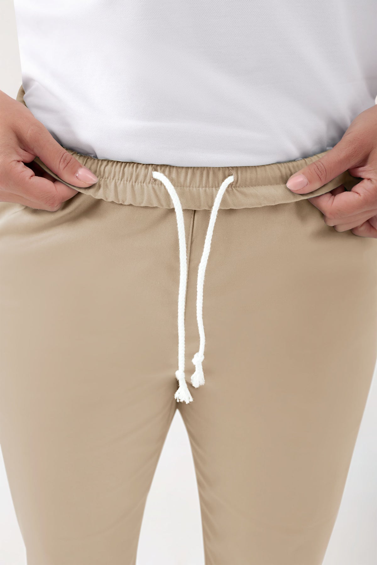GREEN Stretch Hose Unisex - Rundumgummibund sand