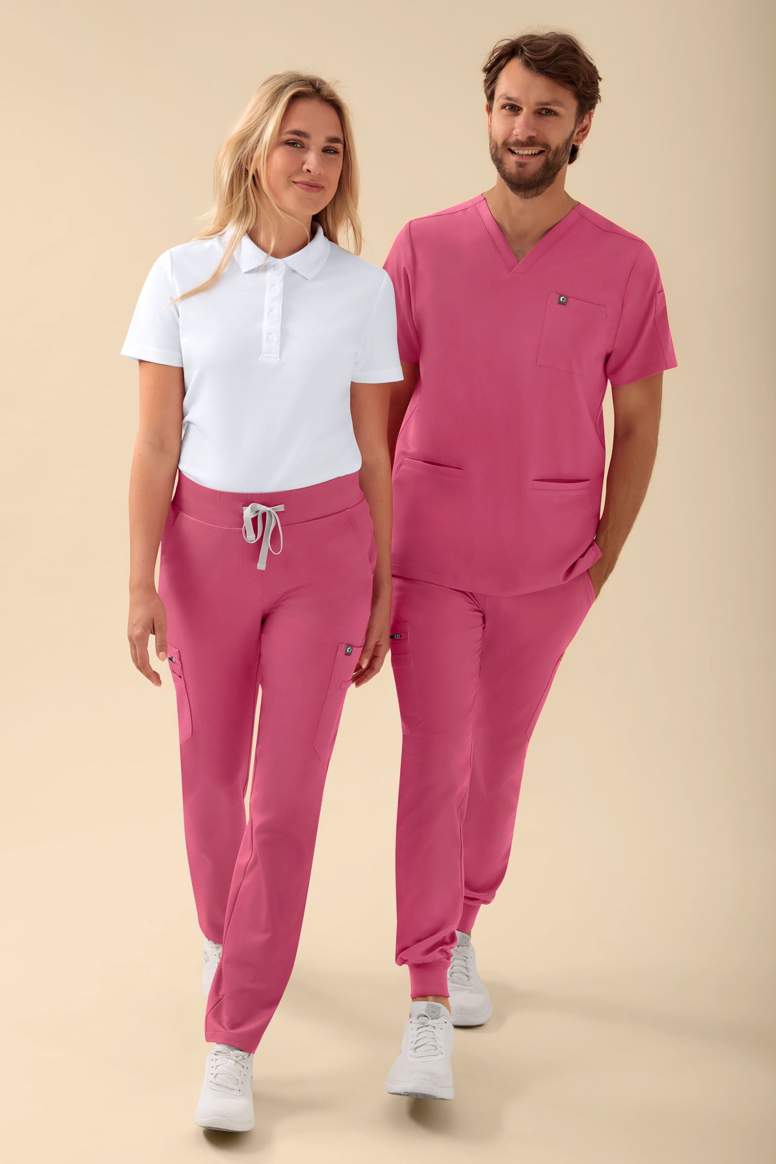 KAERE Hose Damen - gerader Saum mit Beintaschen rosenholz