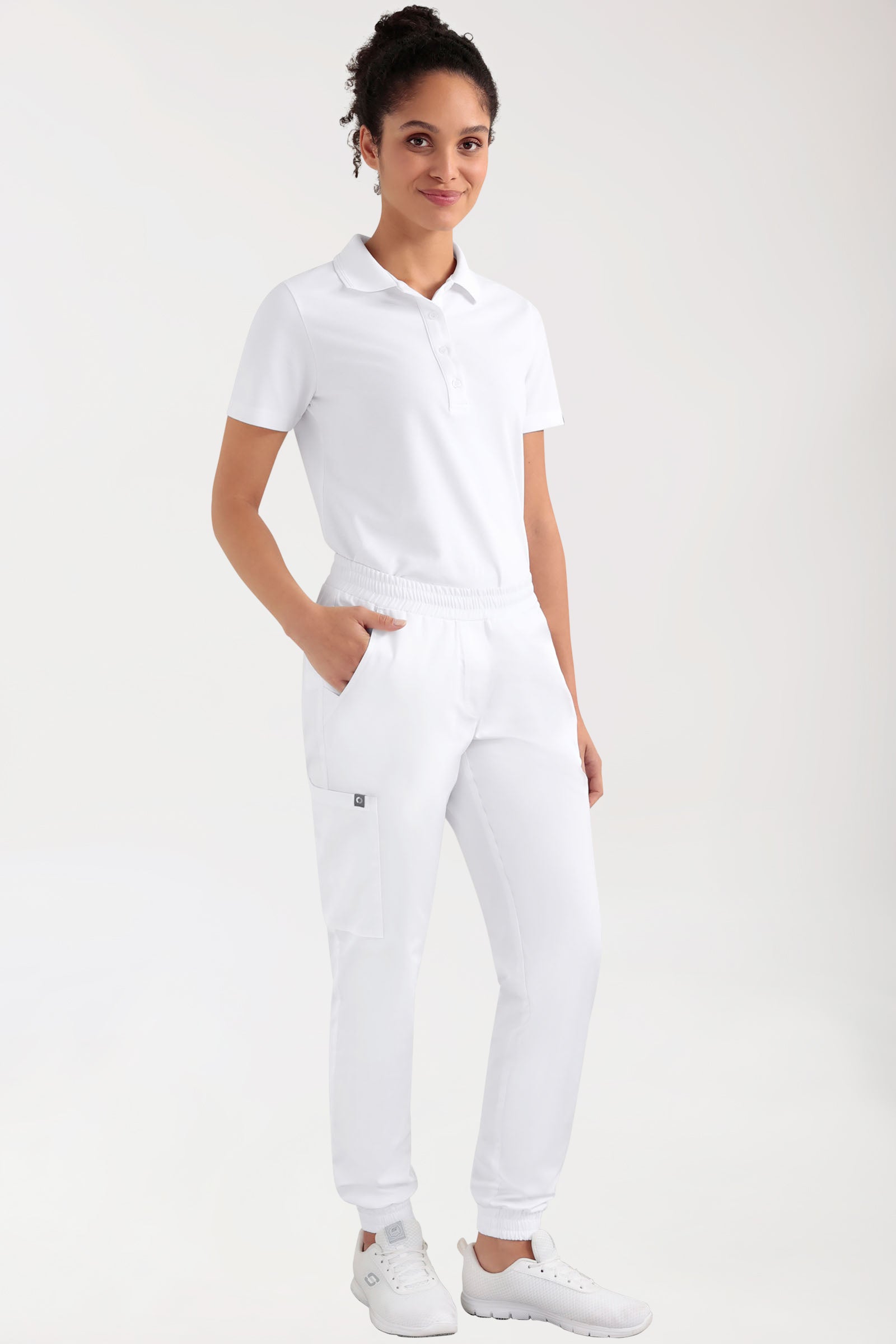 CORE Cargohose Damen - Jogpants Style weiss
